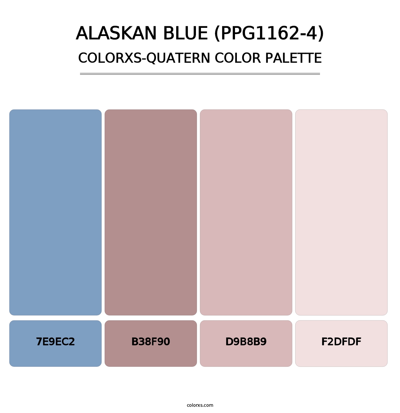 Alaskan Blue (PPG1162-4) - Colorxs Quatern Palette