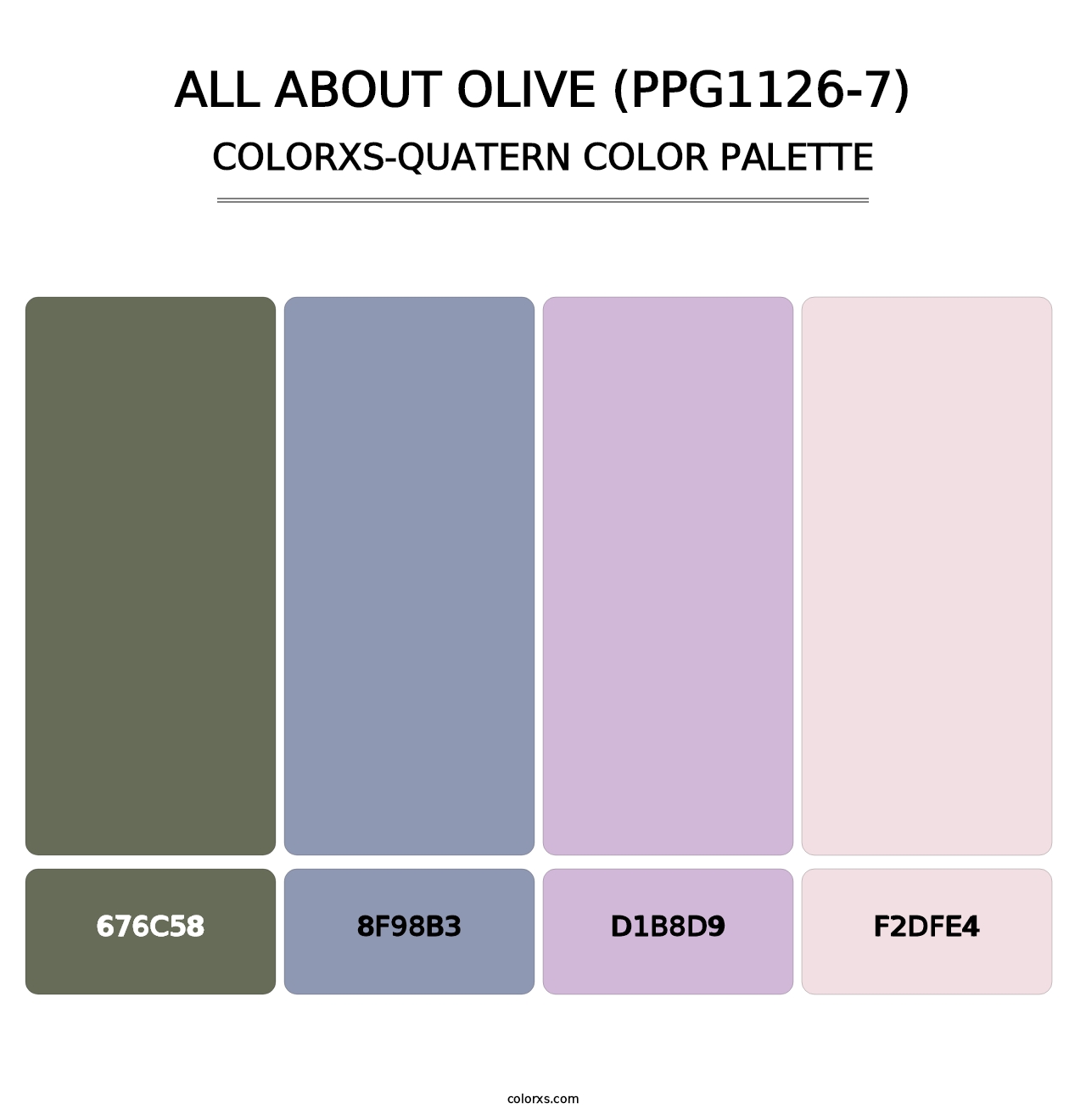 All About Olive (PPG1126-7) - Colorxs Quatern Palette
