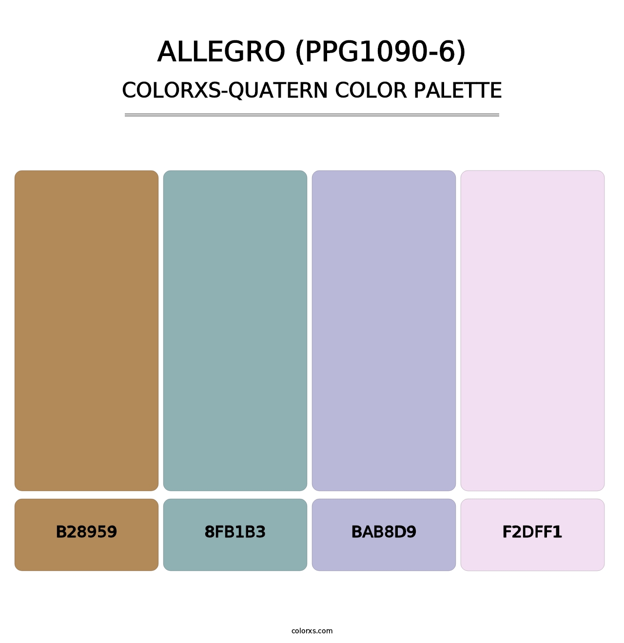 Allegro (PPG1090-6) - Colorxs Quatern Palette