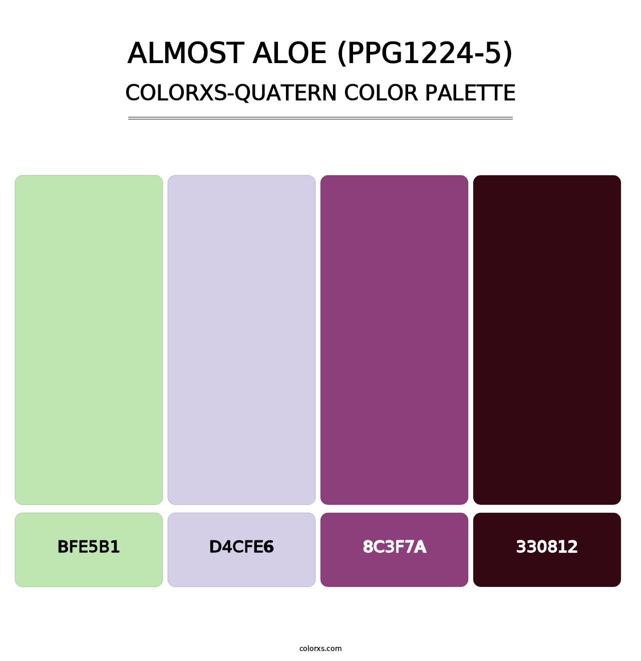 Almost Aloe (PPG1224-5) - Colorxs Quatern Palette
