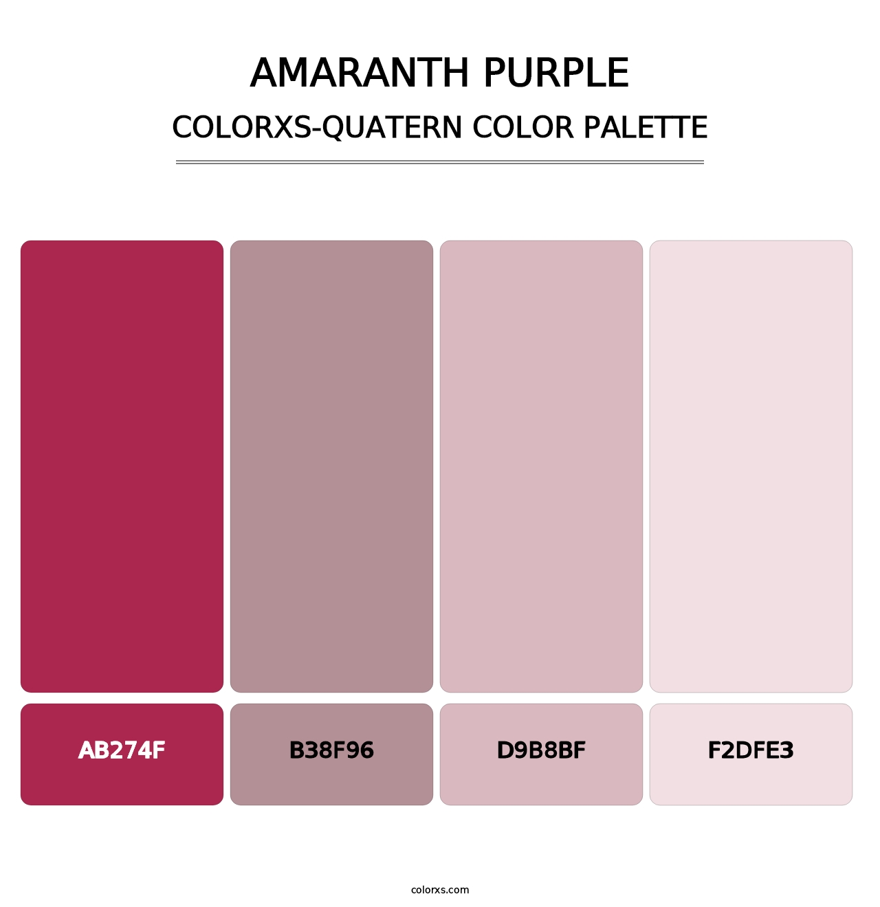 Amaranth Purple - Colorxs Quatern Palette