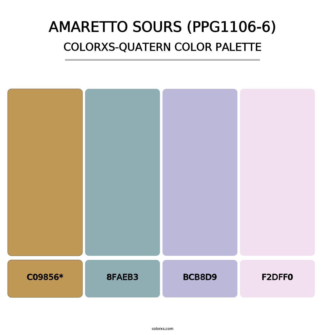 Amaretto Sours (PPG1106-6) - Colorxs Quatern Palette