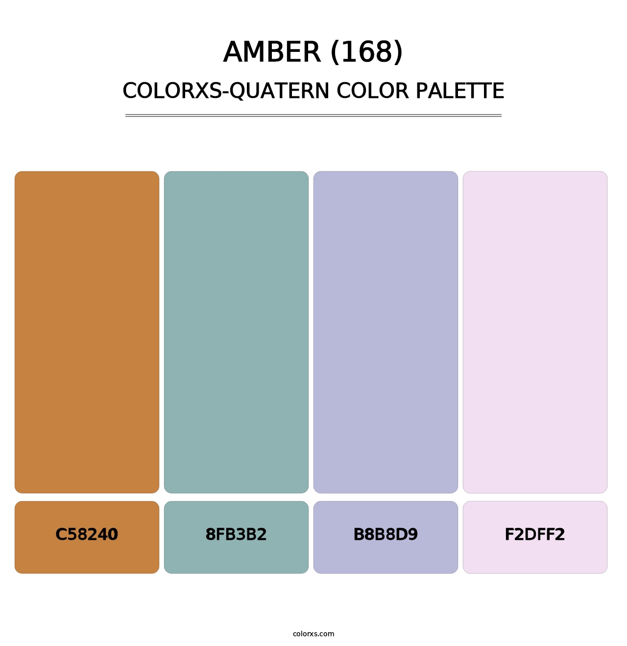 Amber (168) - Colorxs Quatern Palette