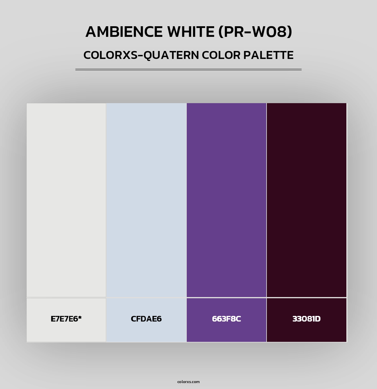 Ambience White (PR-W08) - Colorxs Quad Palette