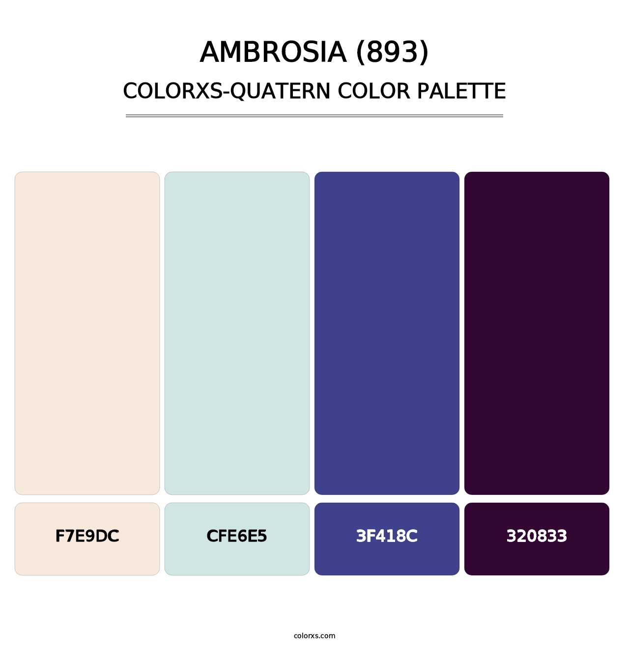 Ambrosia (893) - Colorxs Quatern Palette