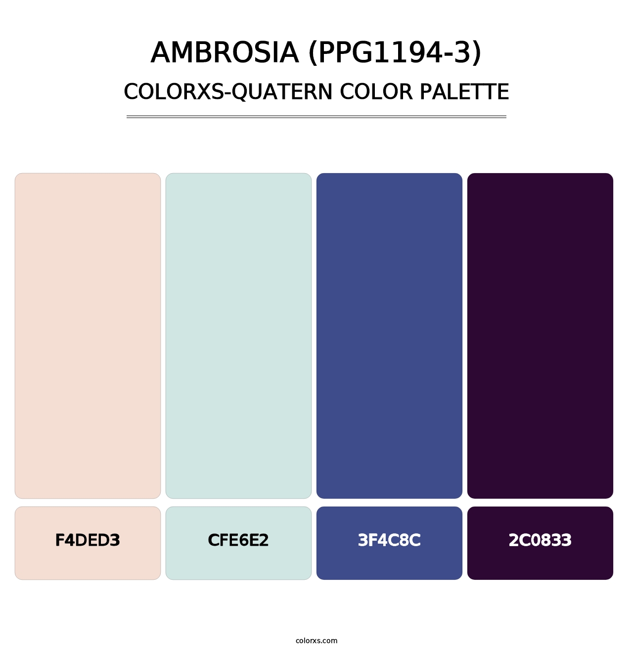 Ambrosia (PPG1194-3) - Colorxs Quatern Palette
