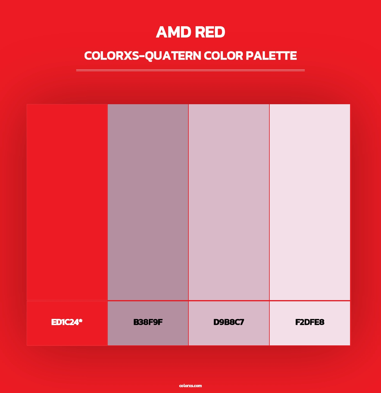 AMD Red - Colorxs Quad Palette