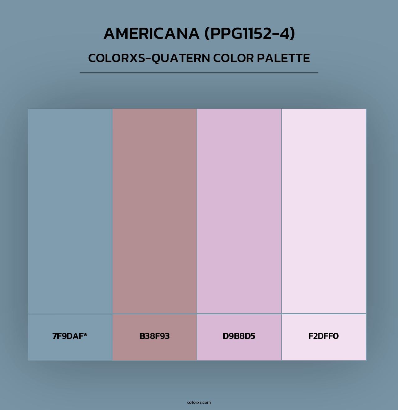 Americana (PPG1152-4) - Colorxs Quad Palette