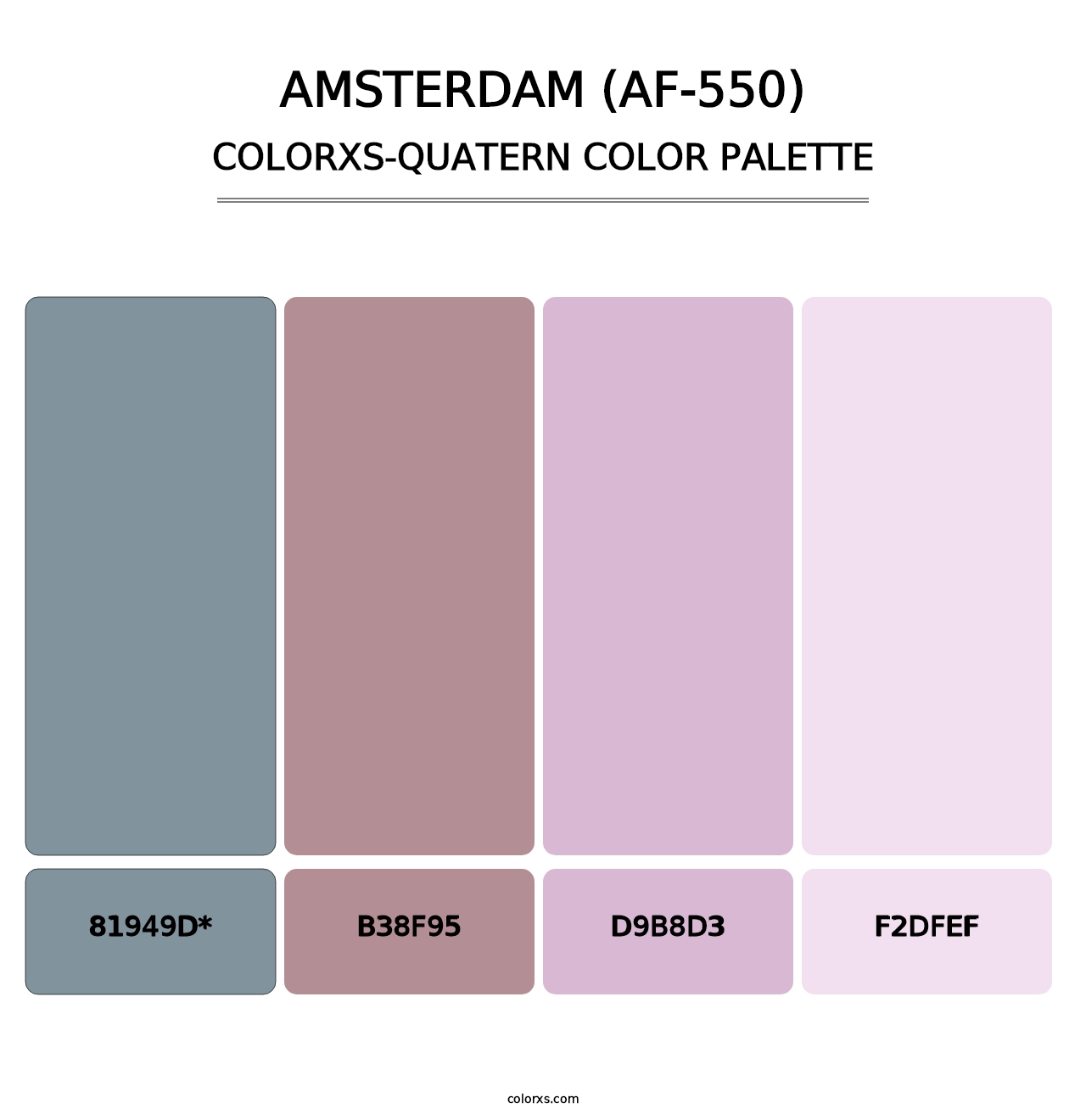 Amsterdam (AF-550) - Colorxs Quatern Palette