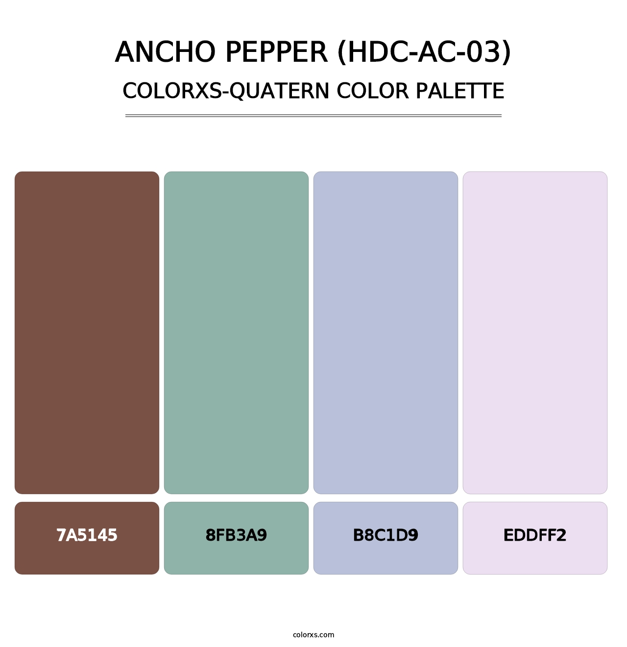 Ancho Pepper (HDC-AC-03) - Colorxs Quatern Palette