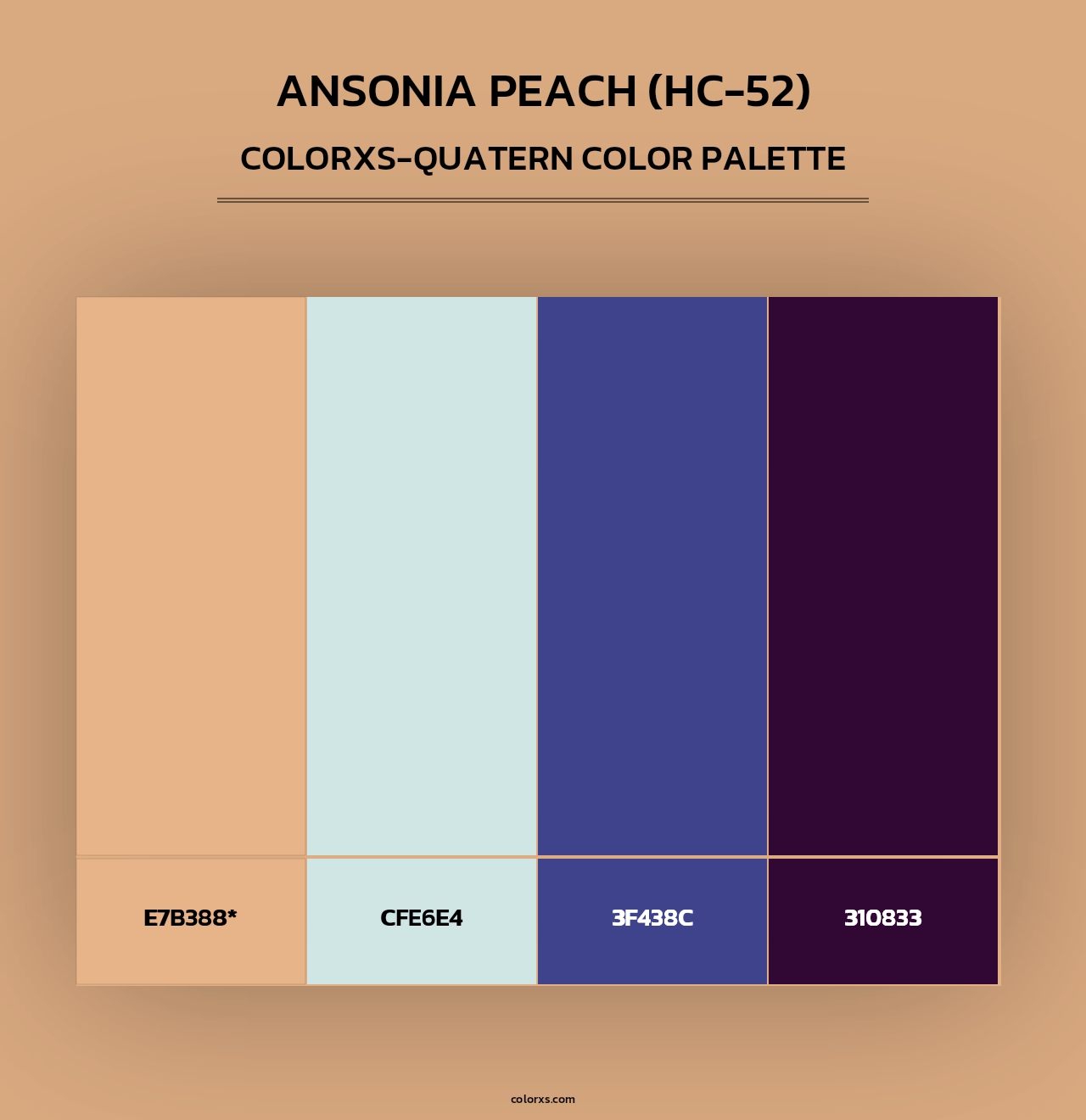 Ansonia Peach (HC-52) - Colorxs Quad Palette