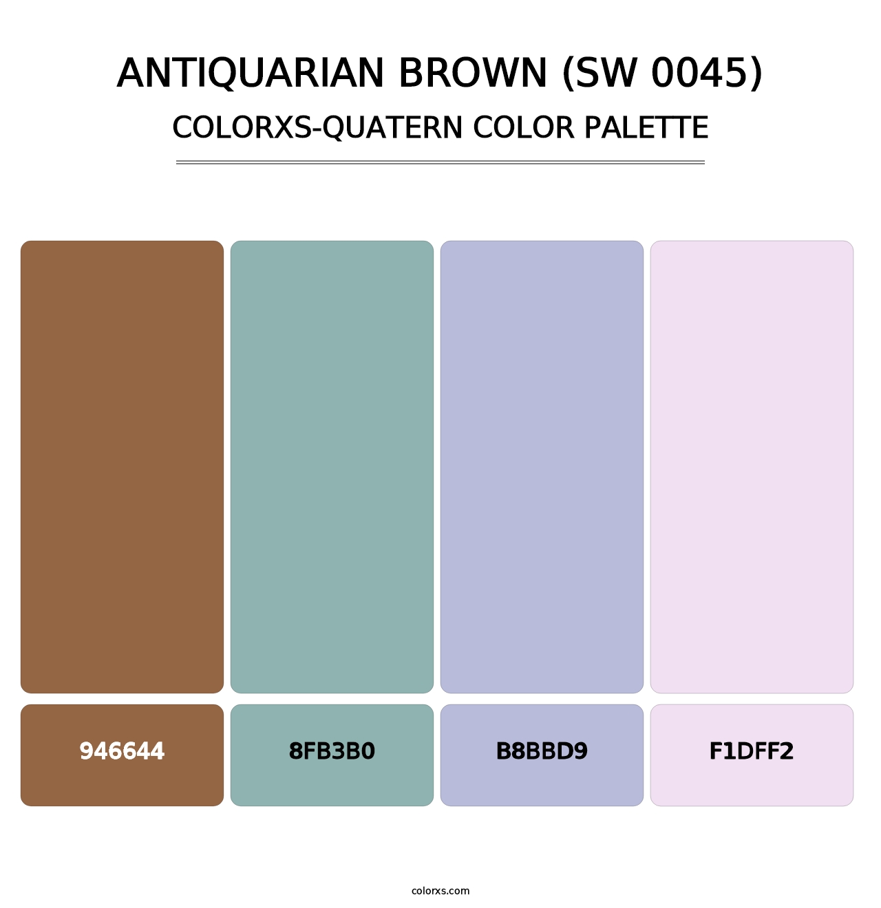 Antiquarian Brown (SW 0045) - Colorxs Quatern Palette