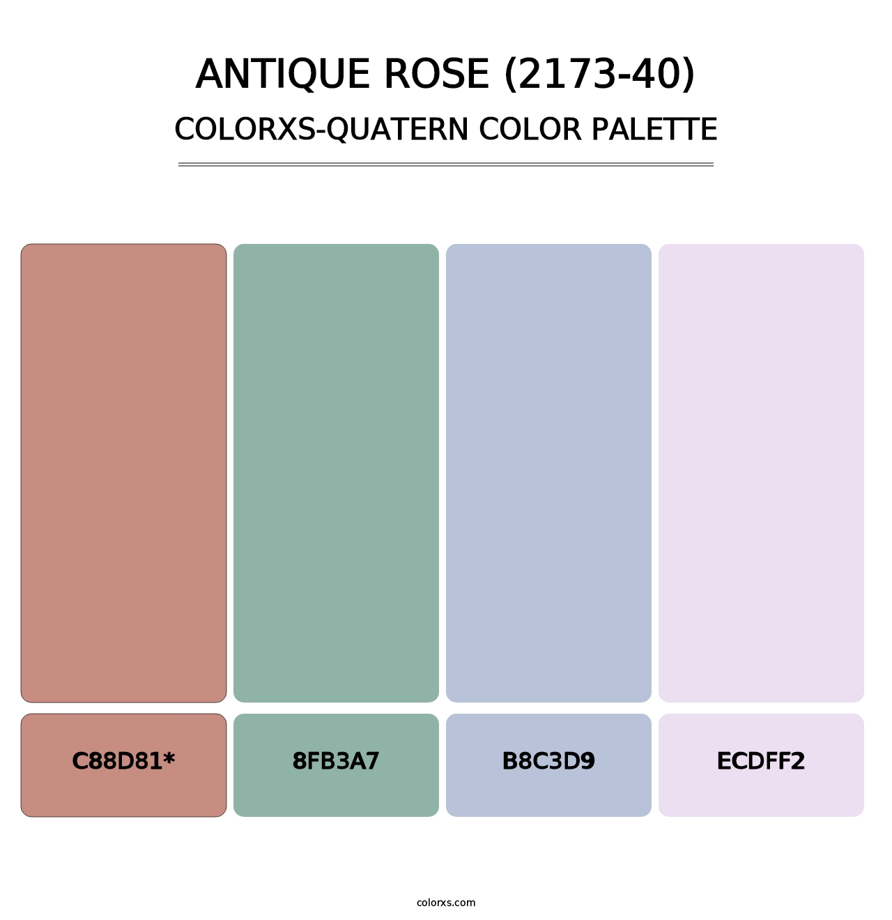 Antique Rose (2173-40) - Colorxs Quatern Palette