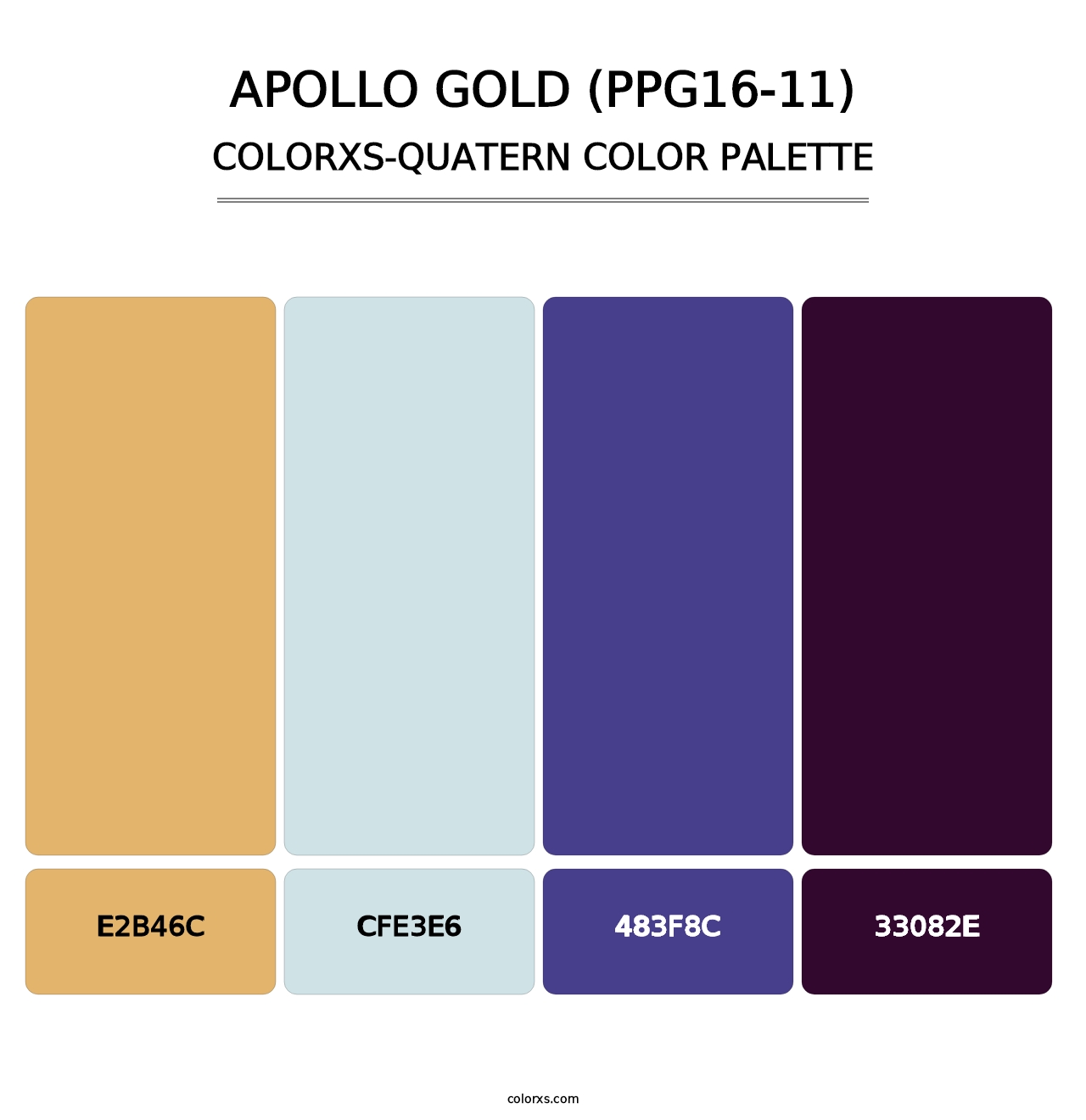 Apollo Gold (PPG16-11) - Colorxs Quatern Palette