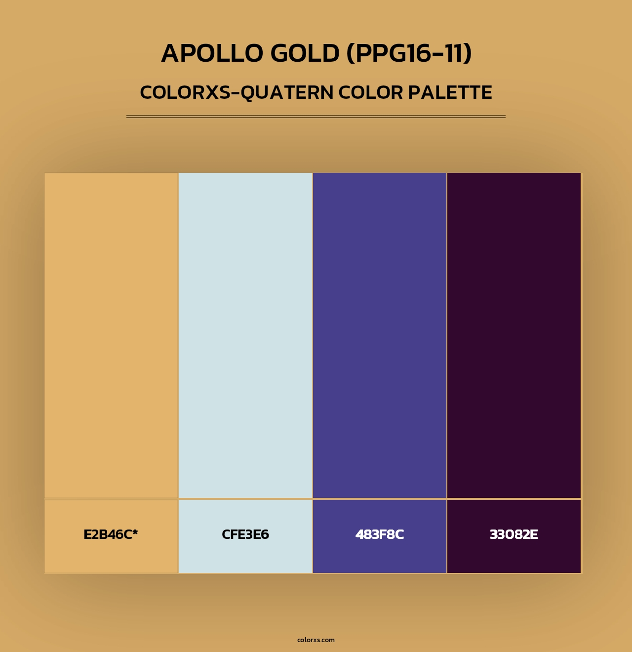 Apollo Gold (PPG16-11) - Colorxs Quad Palette