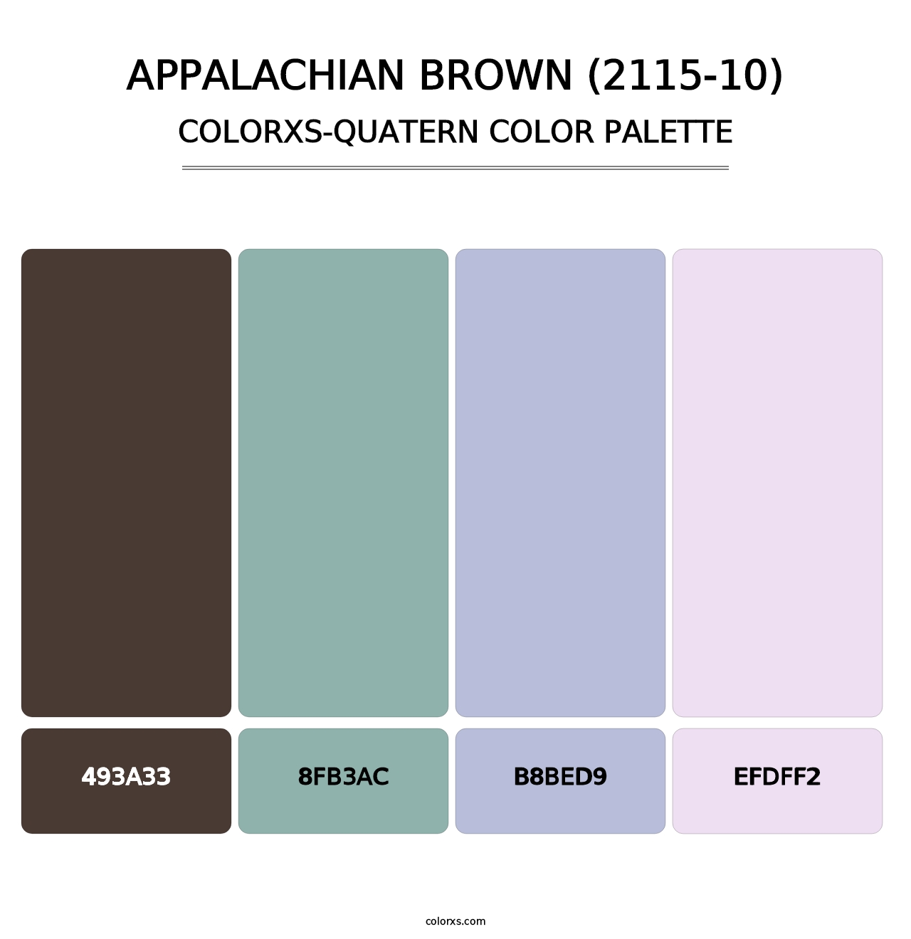 Appalachian Brown (2115-10) - Colorxs Quatern Palette