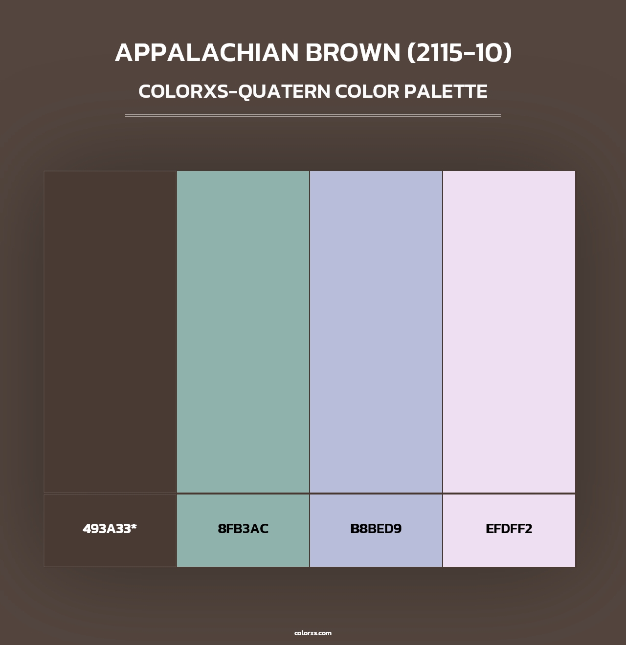 Appalachian Brown (2115-10) - Colorxs Quad Palette