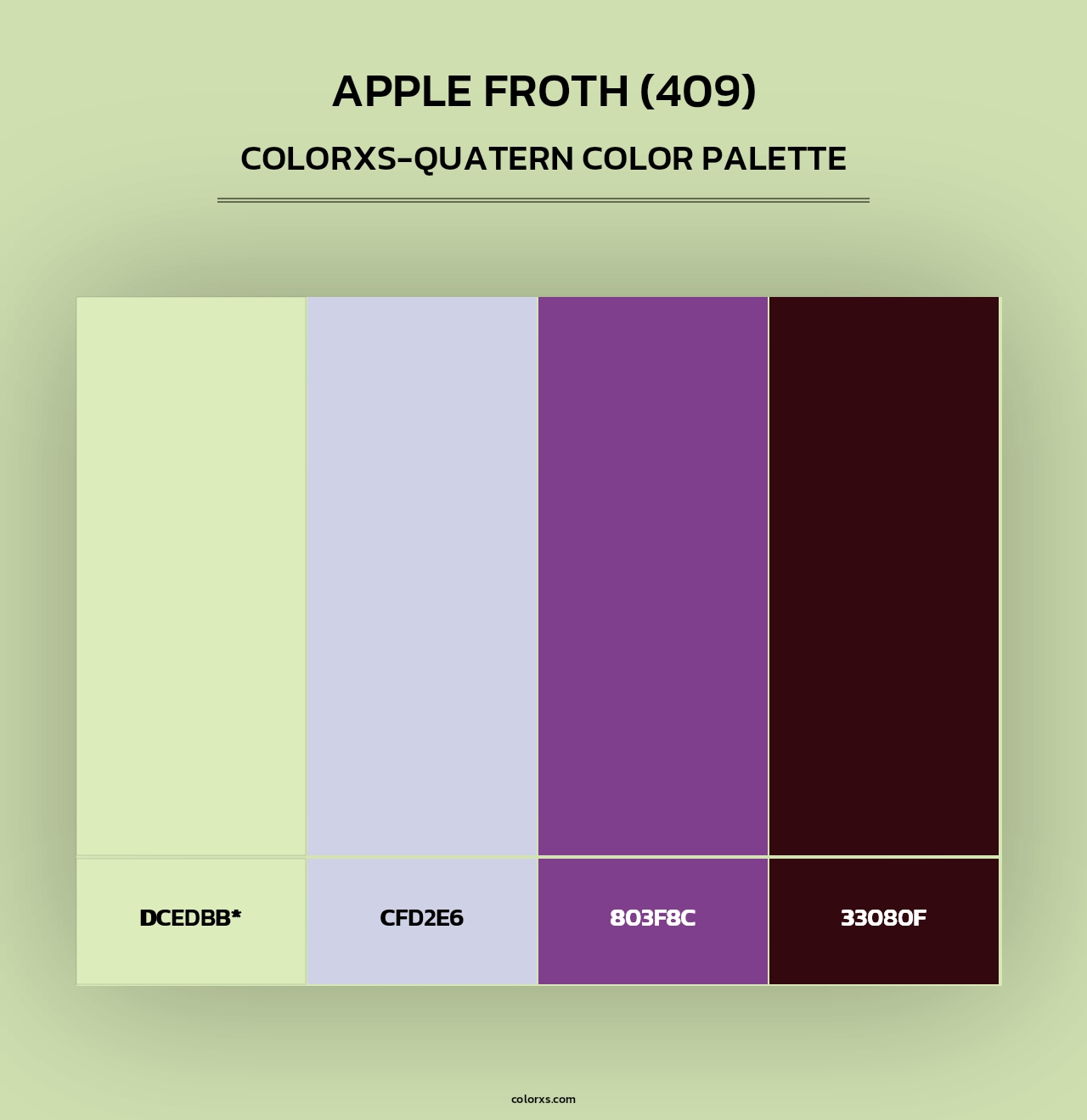 Apple Froth (409) - Colorxs Quad Palette