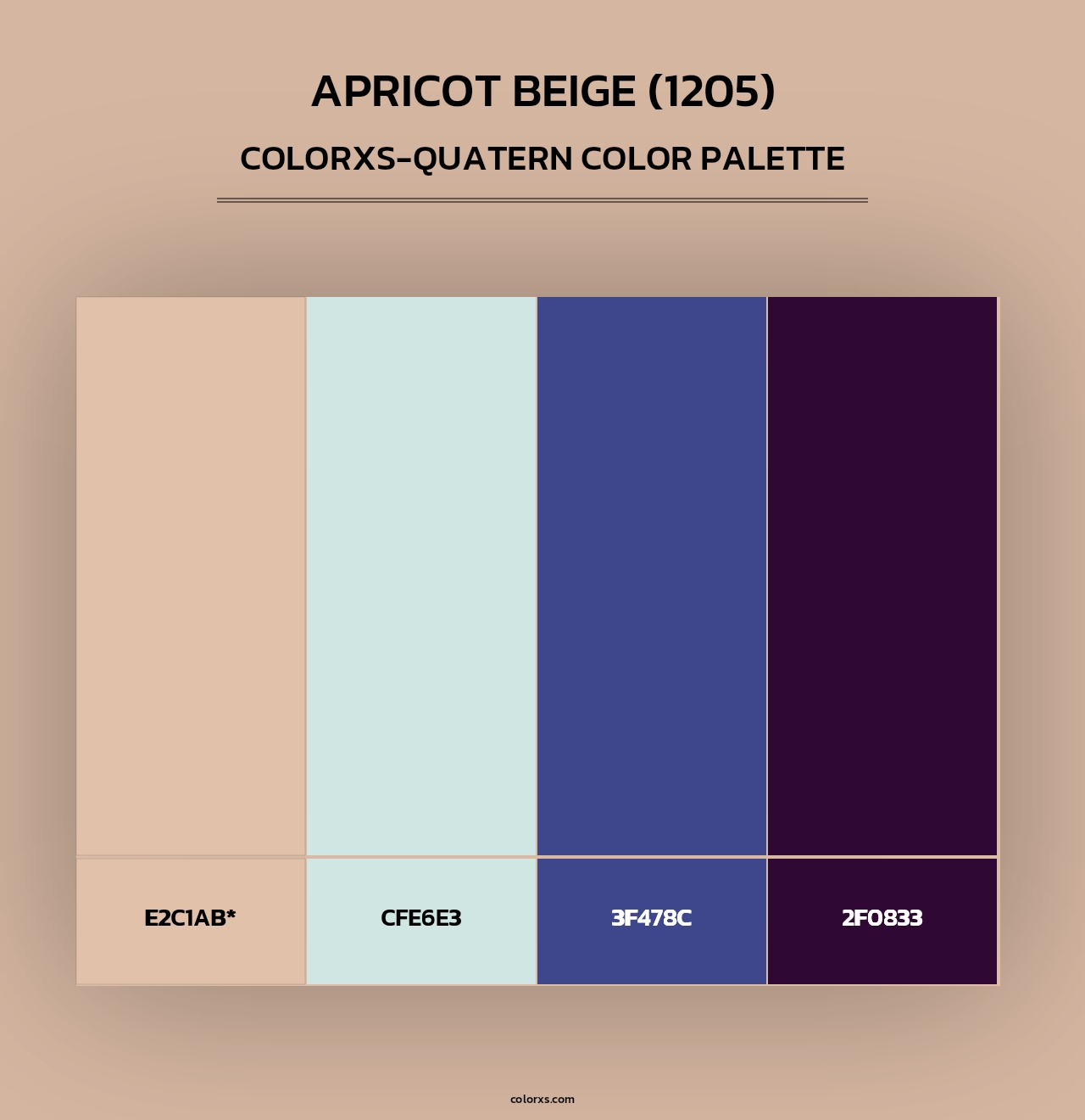 Apricot Beige (1205) - Colorxs Quad Palette