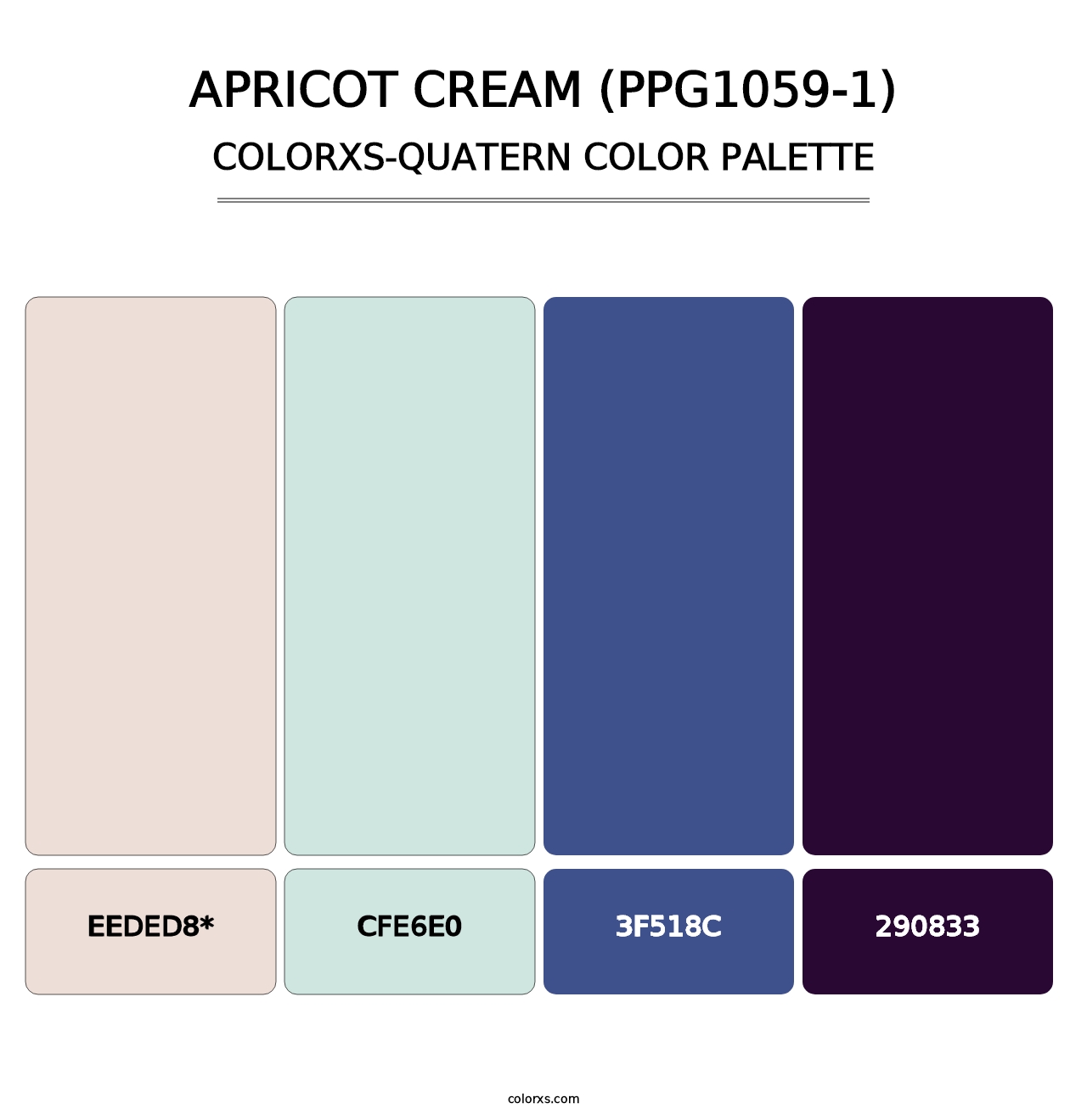 Apricot Cream (PPG1059-1) - Colorxs Quatern Palette