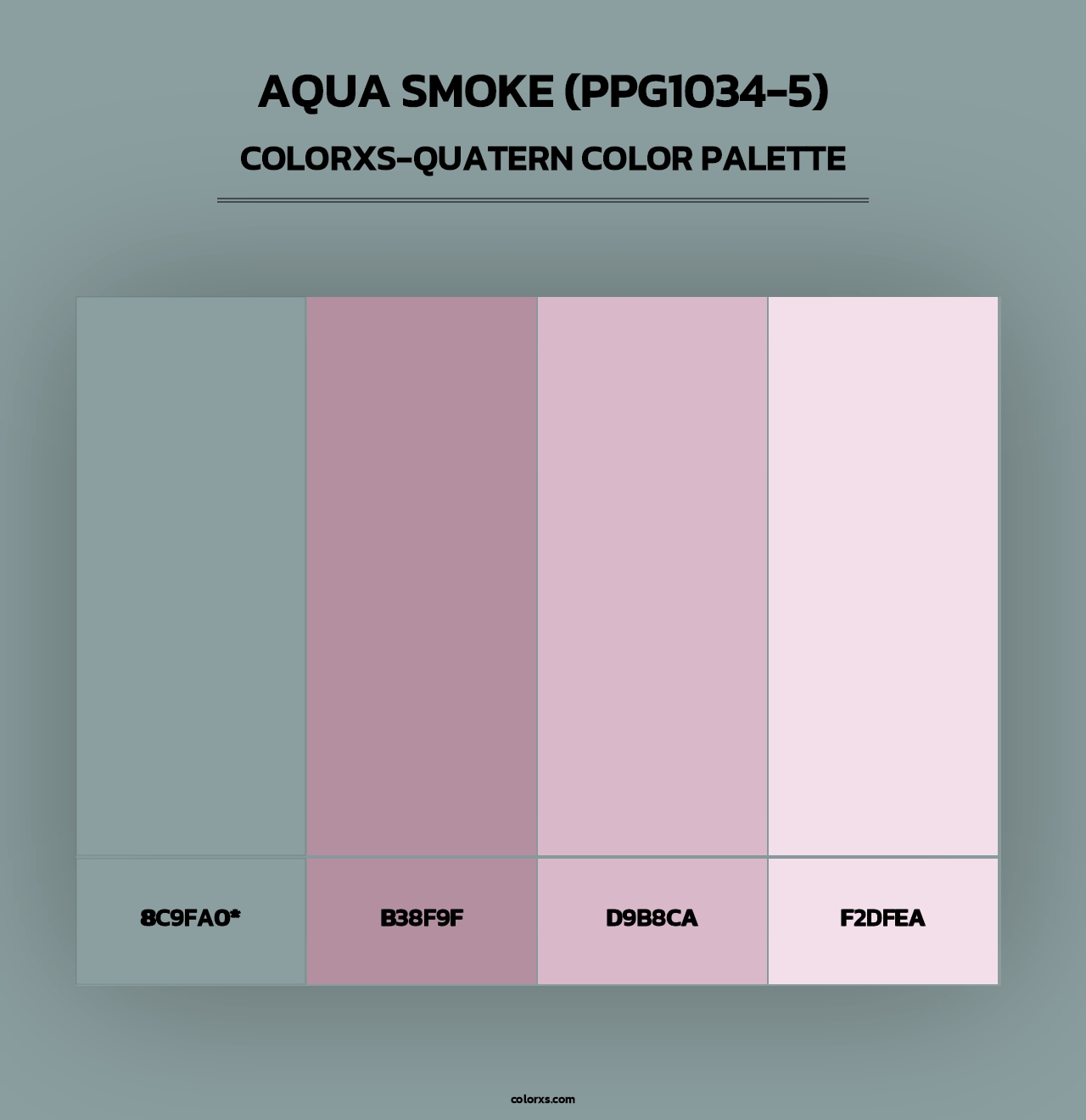 Aqua Smoke (PPG1034-5) - Colorxs Quad Palette