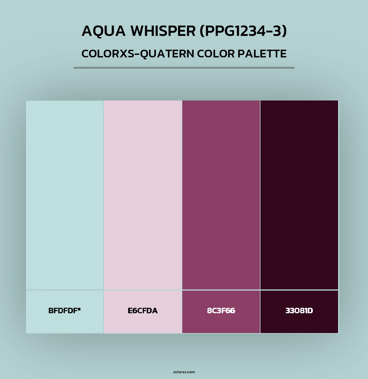 Aqua Whisper (PPG1234-3) - Colorxs Quad Palette