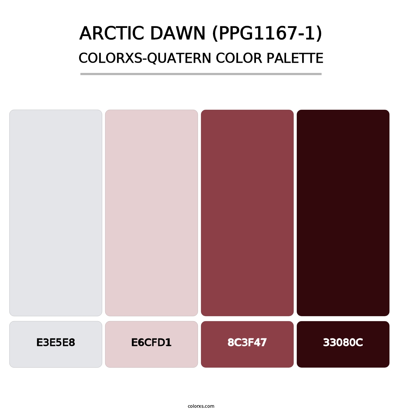 Arctic Dawn (PPG1167-1) - Colorxs Quatern Palette