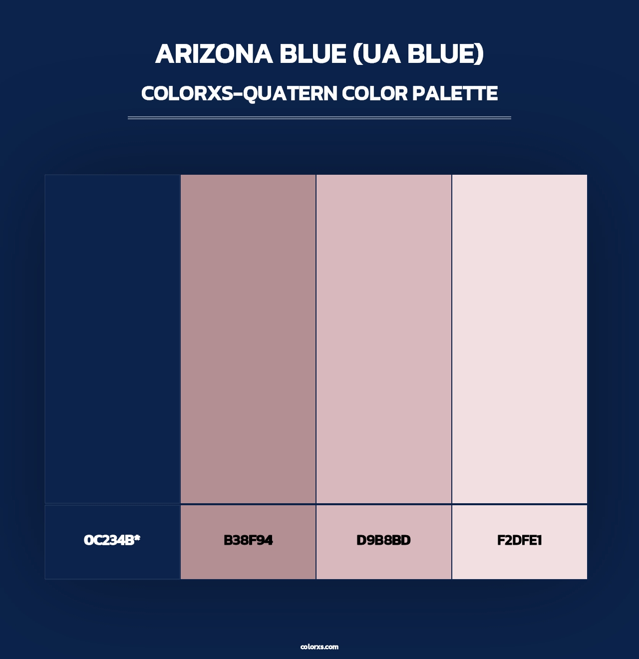 Arizona Blue (UA Blue) - Colorxs Quad Palette