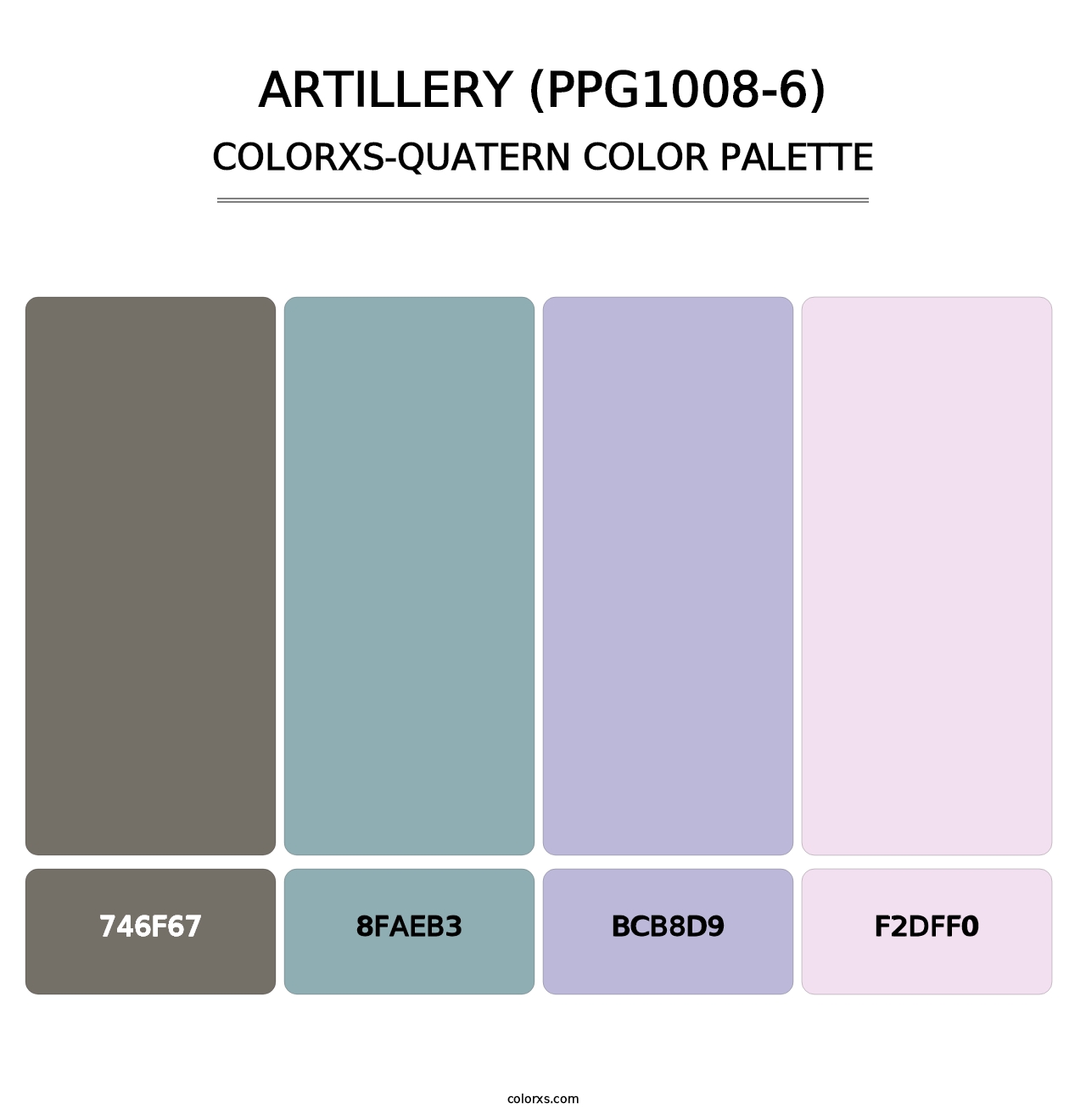 Artillery (PPG1008-6) - Colorxs Quatern Palette