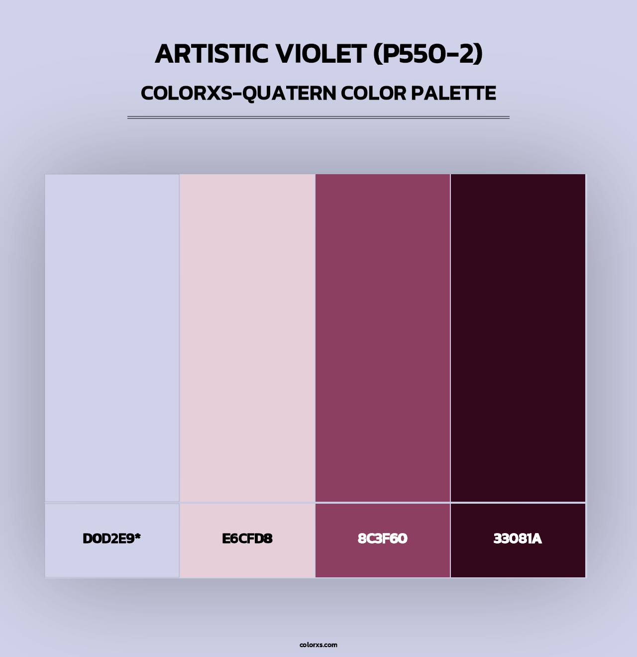 Artistic Violet (P550-2) - Colorxs Quad Palette