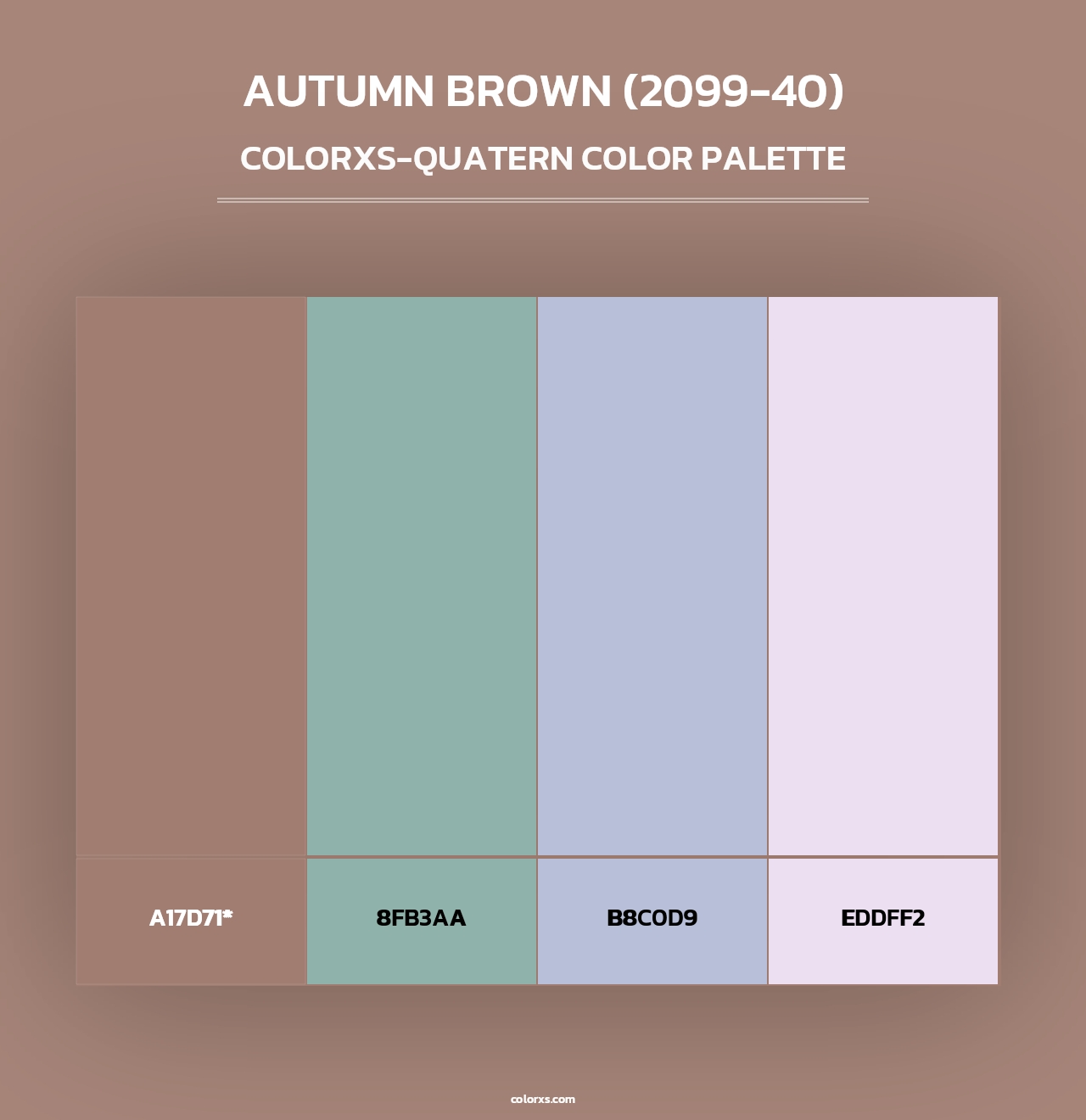 Autumn Brown (2099-40) - Colorxs Quad Palette