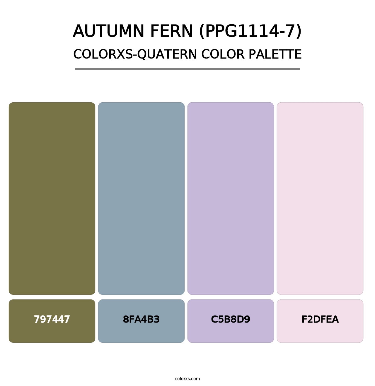 Autumn Fern (PPG1114-7) - Colorxs Quatern Palette