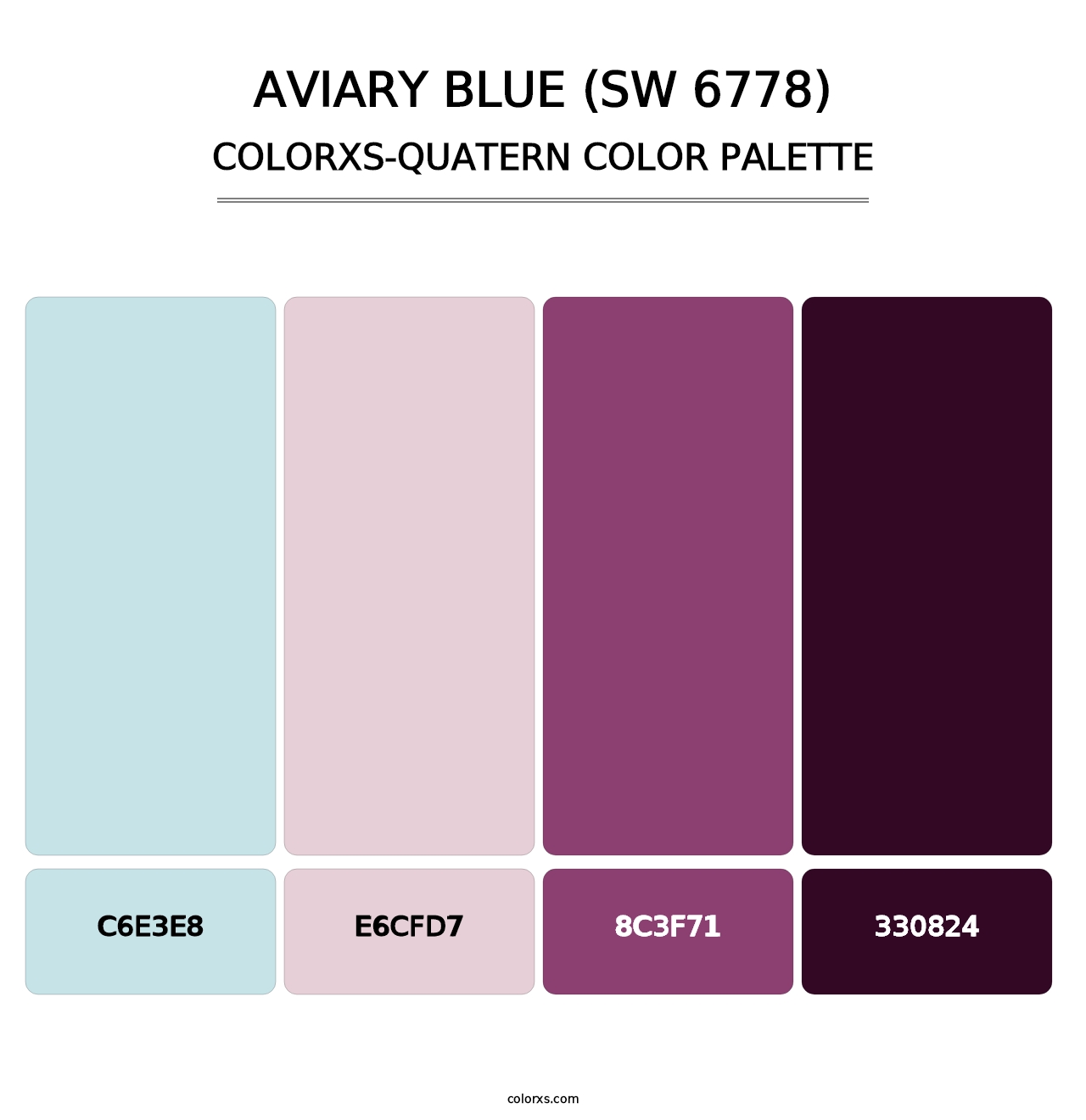 Aviary Blue (SW 6778) - Colorxs Quatern Palette