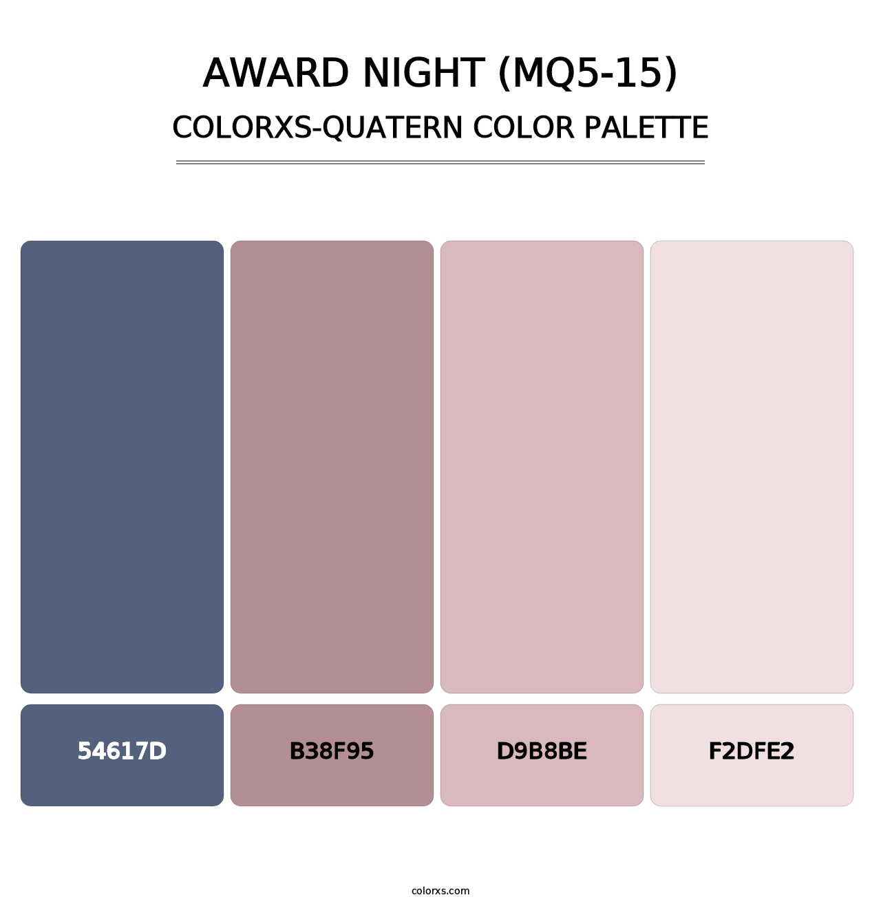 Award Night (MQ5-15) - Colorxs Quatern Palette
