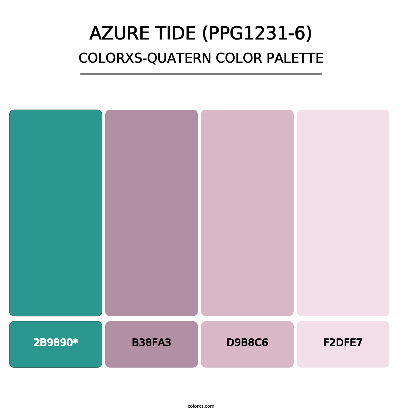 Azure Tide (PPG1231-6) - Colorxs Quatern Palette