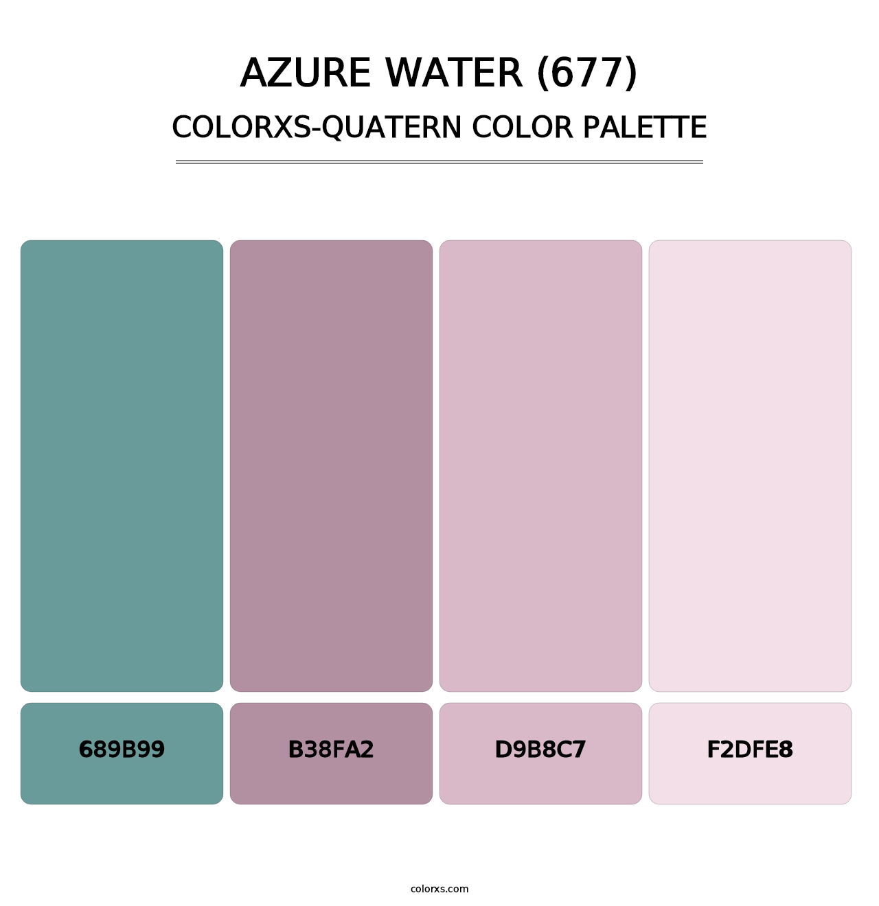 Azure Water (677) - Colorxs Quatern Palette