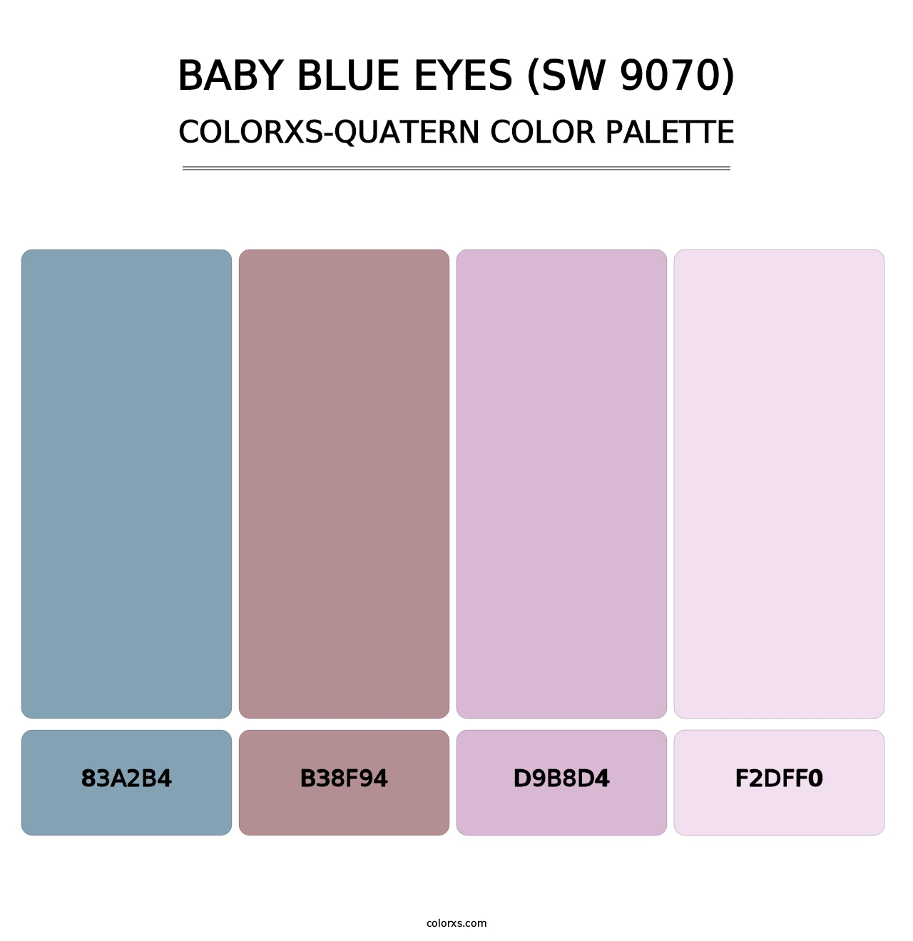 Baby Blue Eyes (SW 9070) - Colorxs Quatern Palette