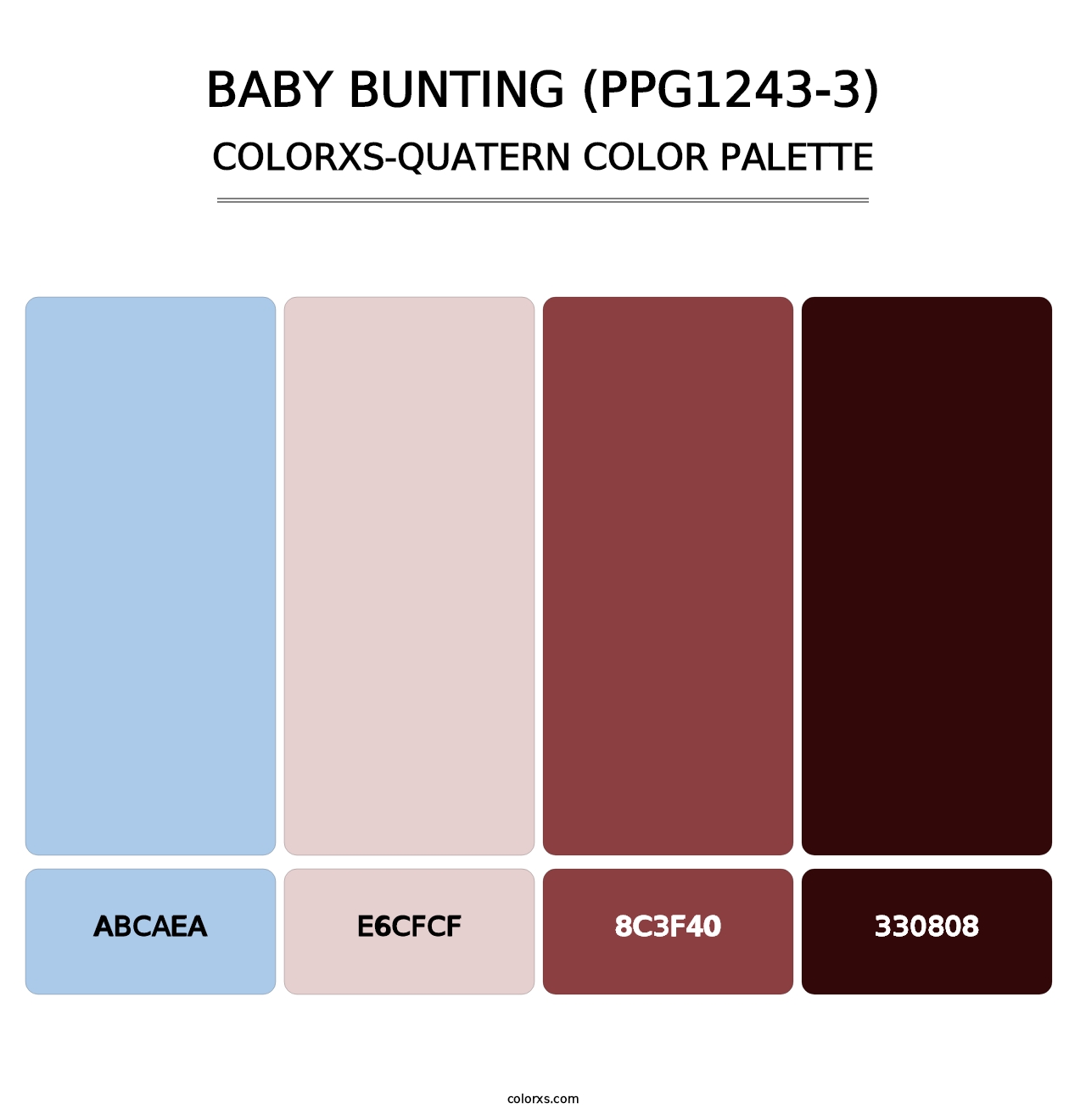 Baby Bunting (PPG1243-3) - Colorxs Quatern Palette