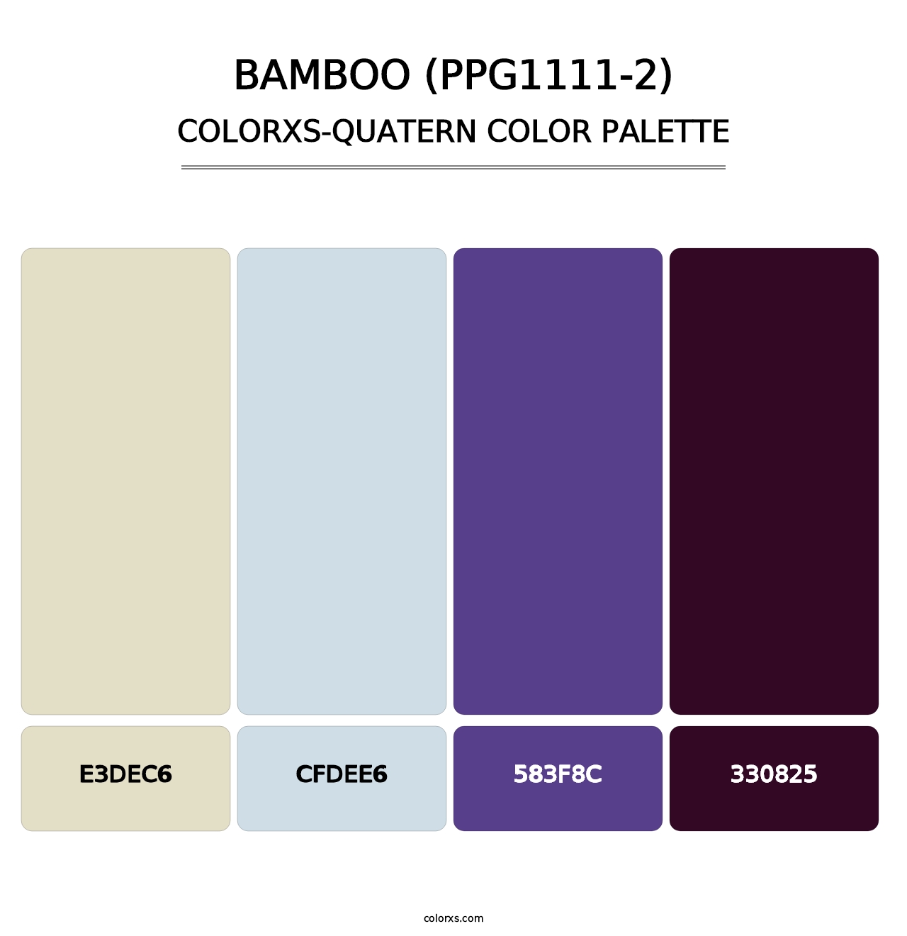 Bamboo (PPG1111-2) - Colorxs Quatern Palette