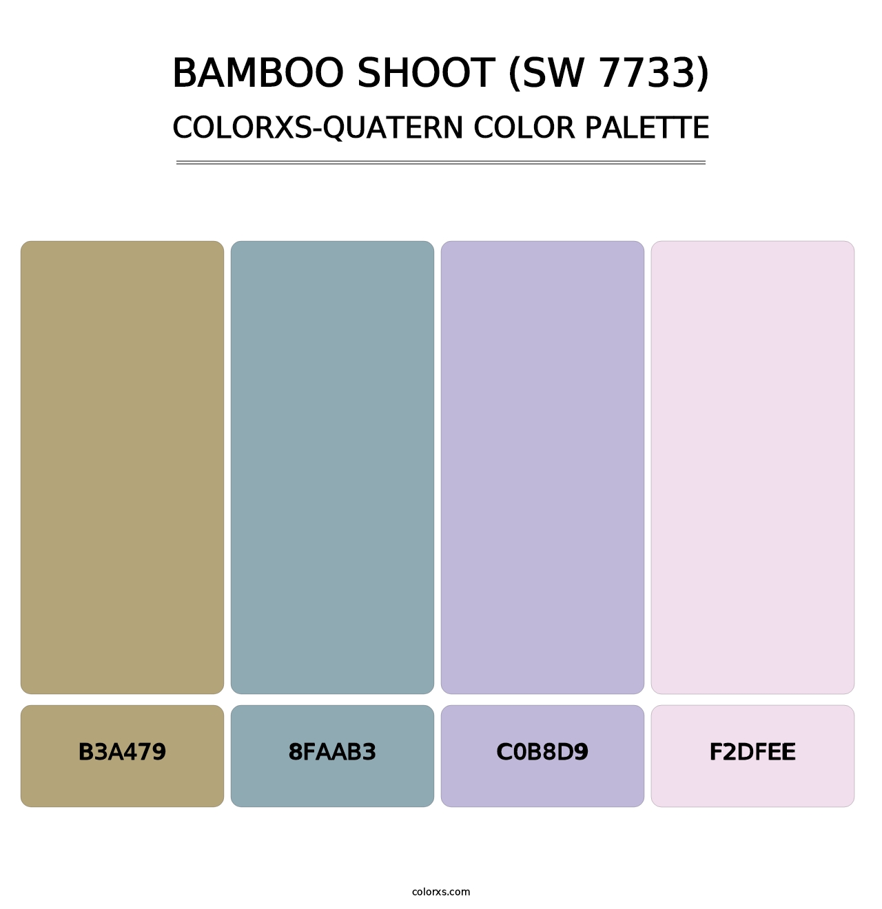 Bamboo Shoot (SW 7733) - Colorxs Quatern Palette