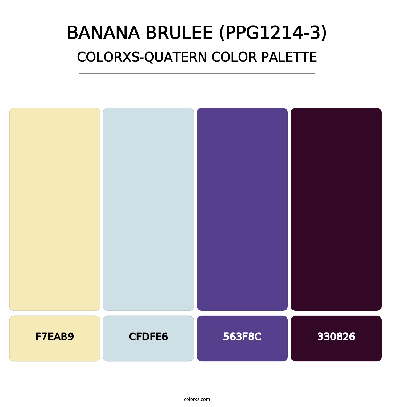 Banana Brulee (PPG1214-3) - Colorxs Quatern Palette
