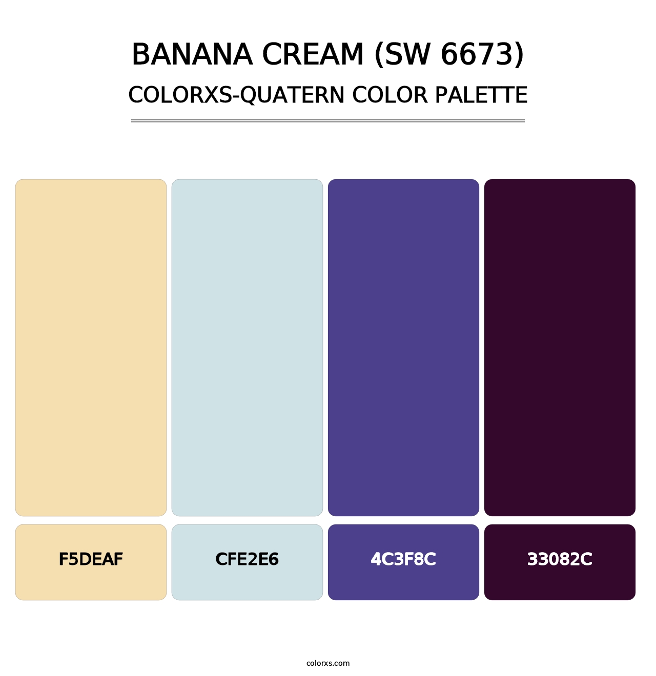 Banana Cream (SW 6673) - Colorxs Quatern Palette