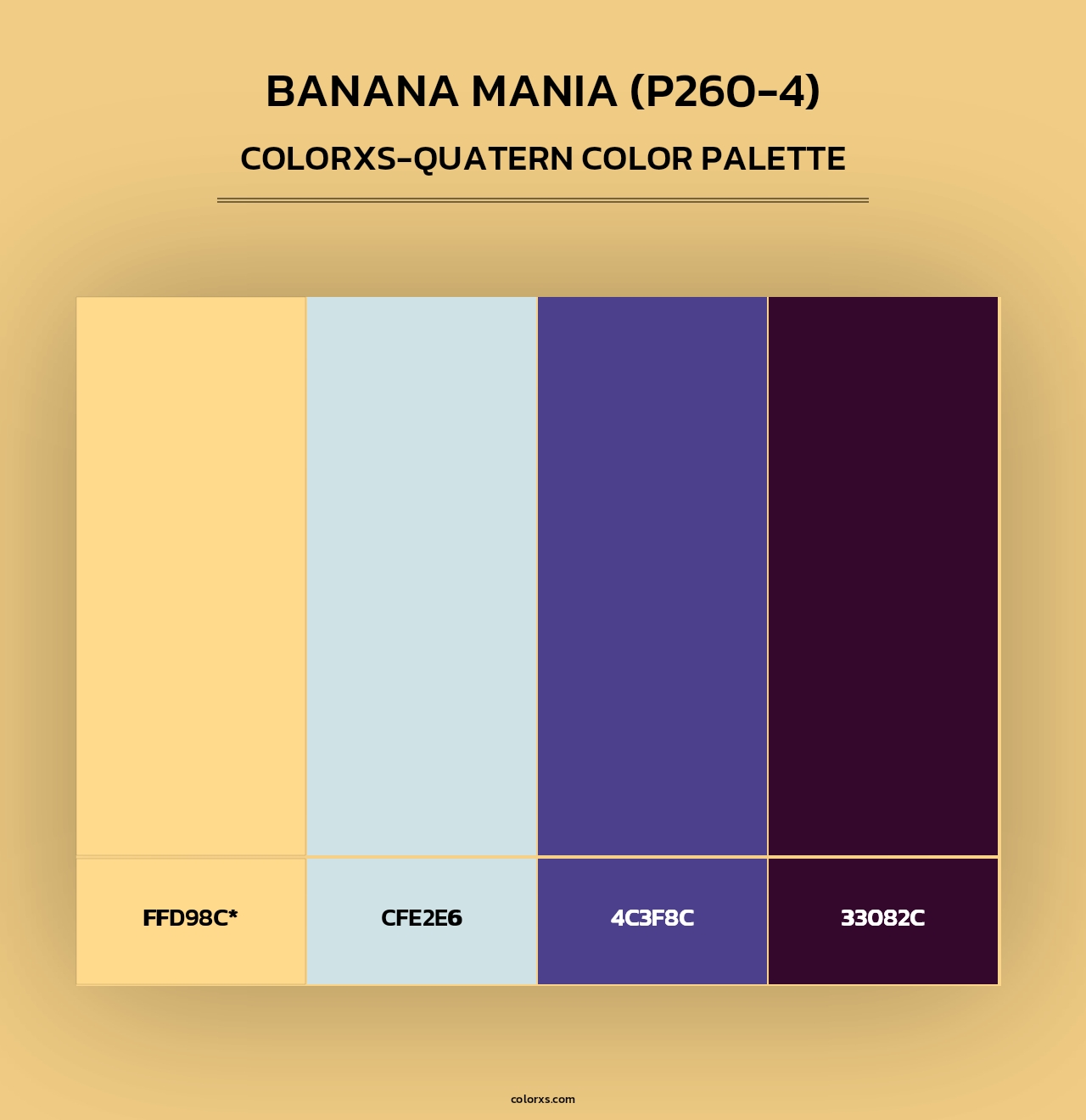 Banana Mania (P260-4) - Colorxs Quad Palette