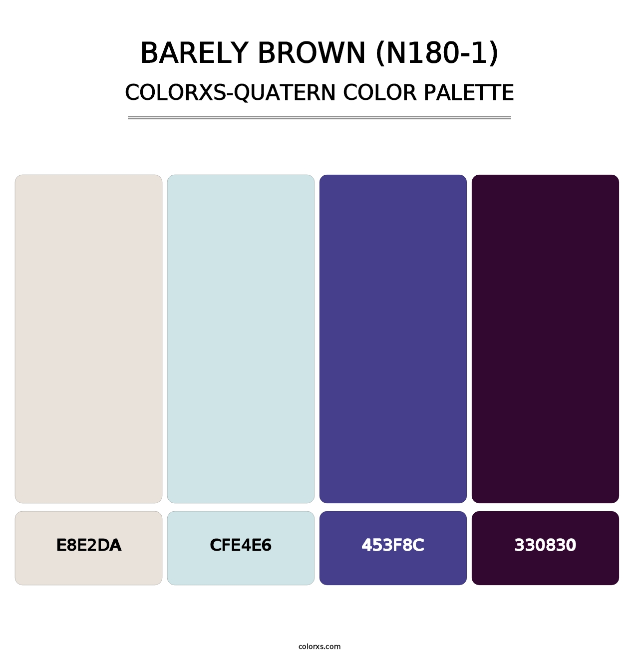 Barely Brown (N180-1) - Colorxs Quatern Palette