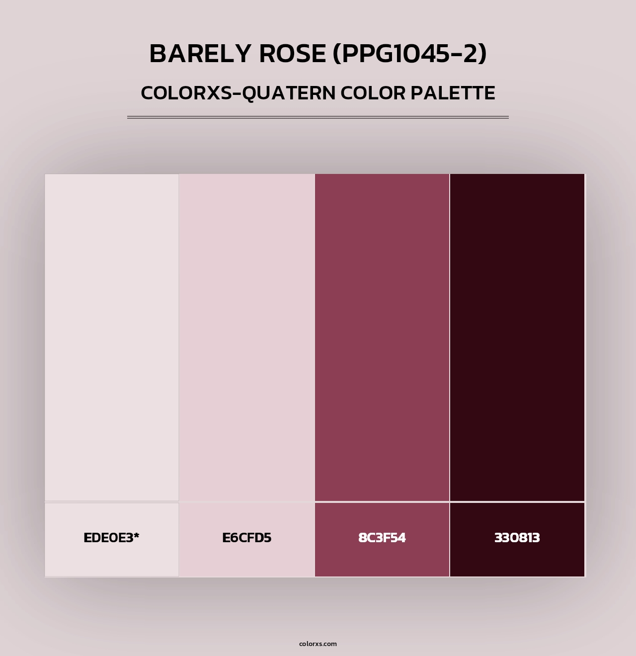 Barely Rose (PPG1045-2) - Colorxs Quad Palette