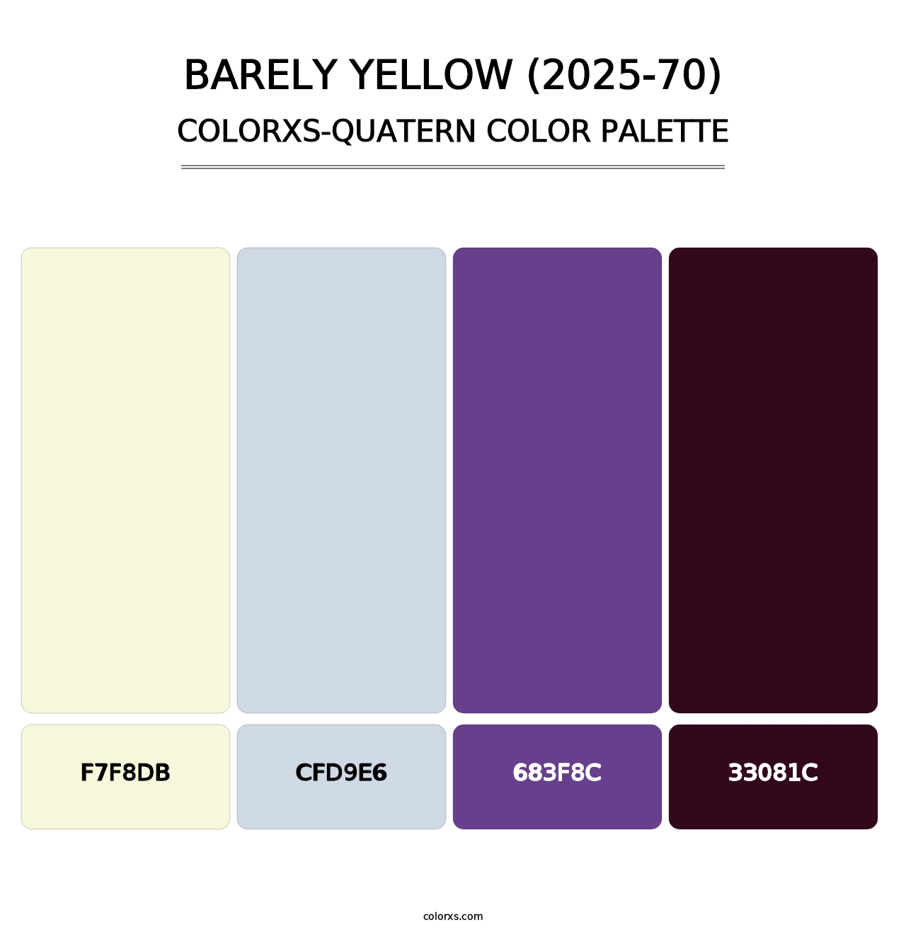 Barely Yellow (2025-70) - Colorxs Quatern Palette