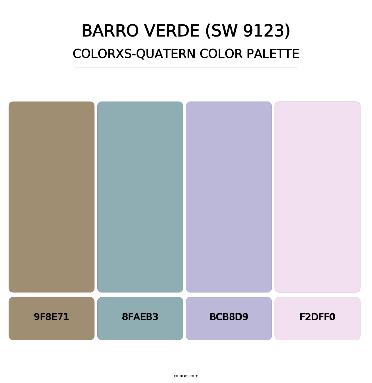 Barro Verde (SW 9123) - Colorxs Quatern Palette