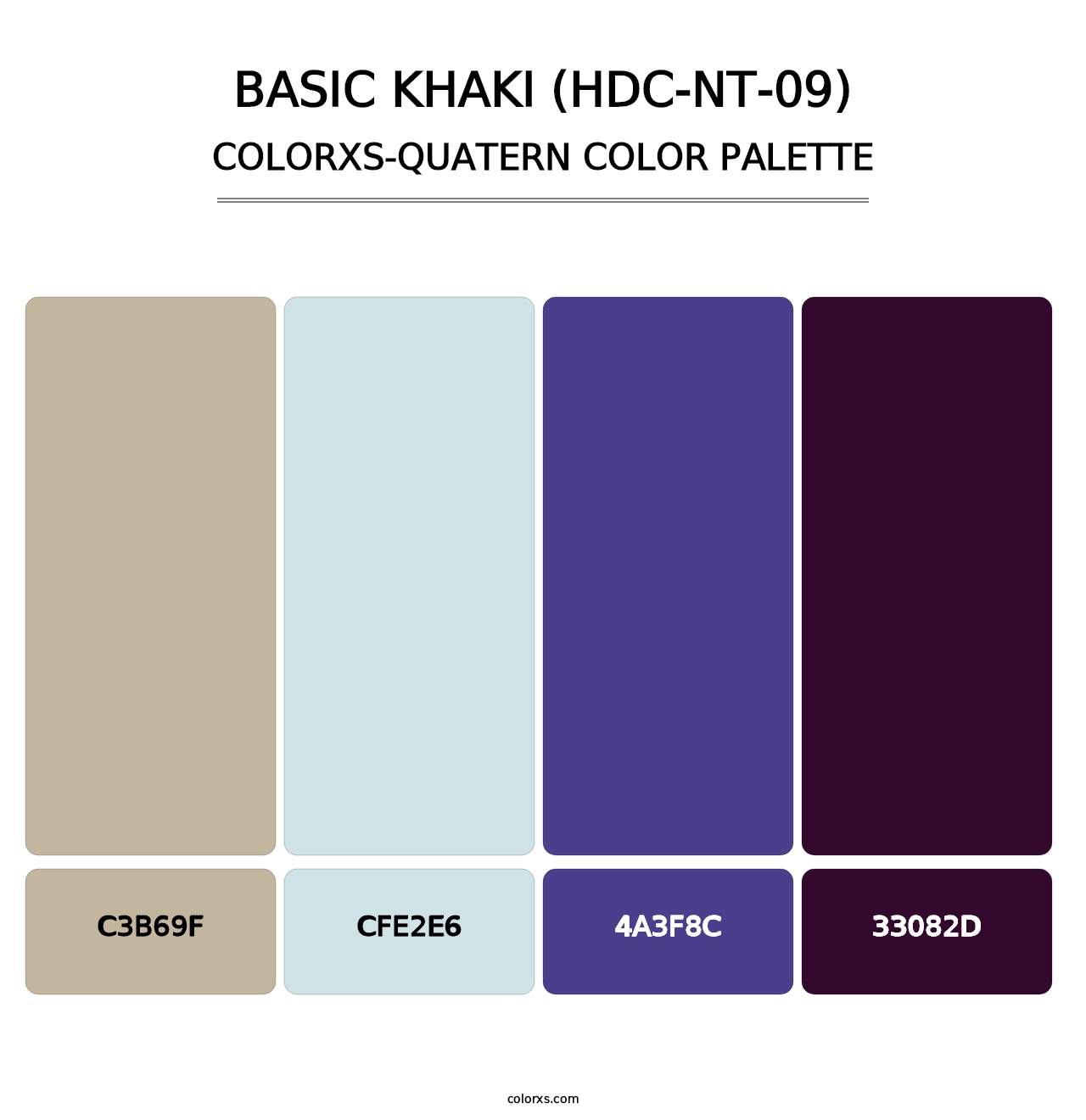 Basic Khaki (HDC-NT-09) - Colorxs Quatern Palette