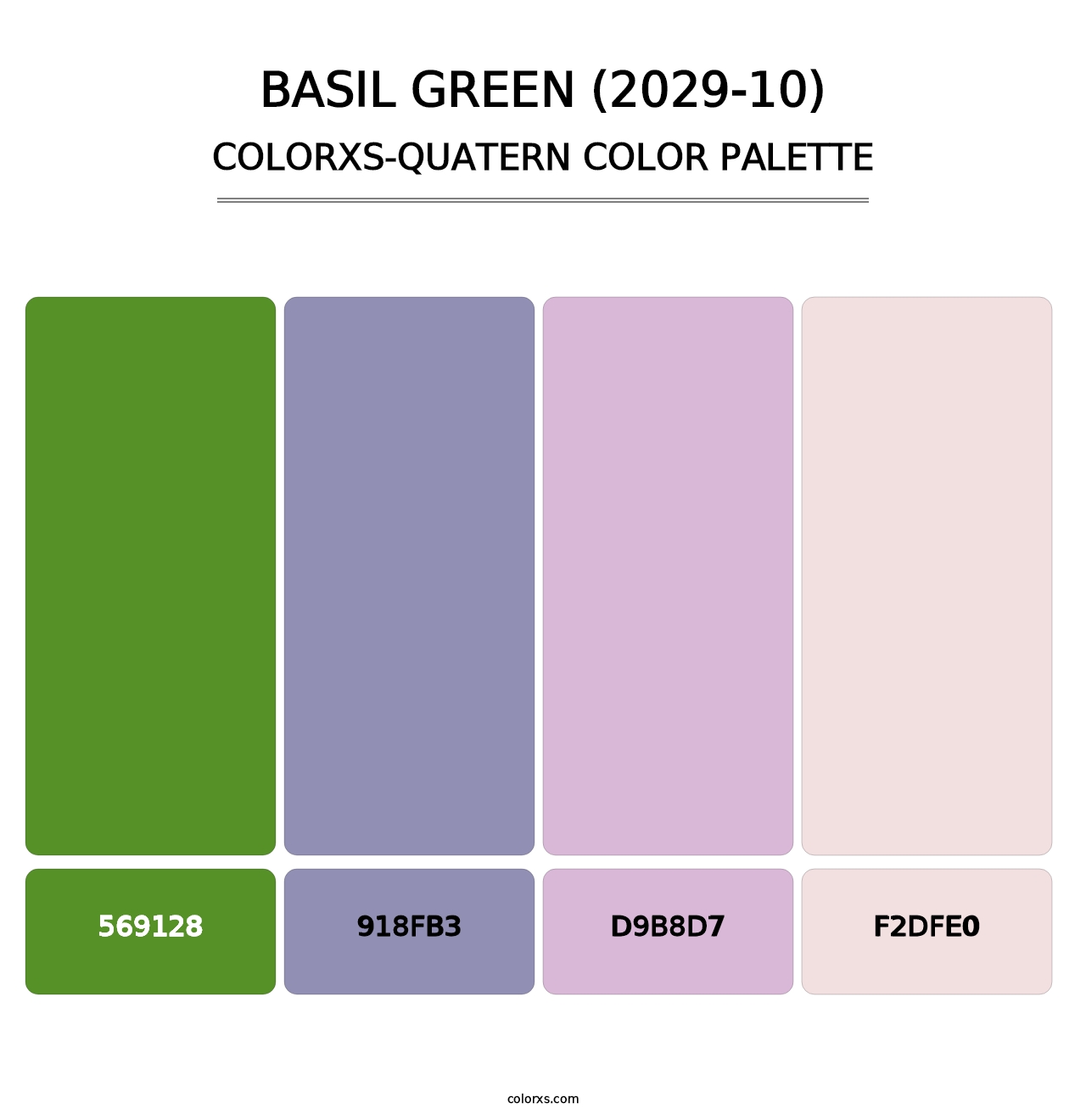 Basil Green (2029-10) - Colorxs Quatern Palette