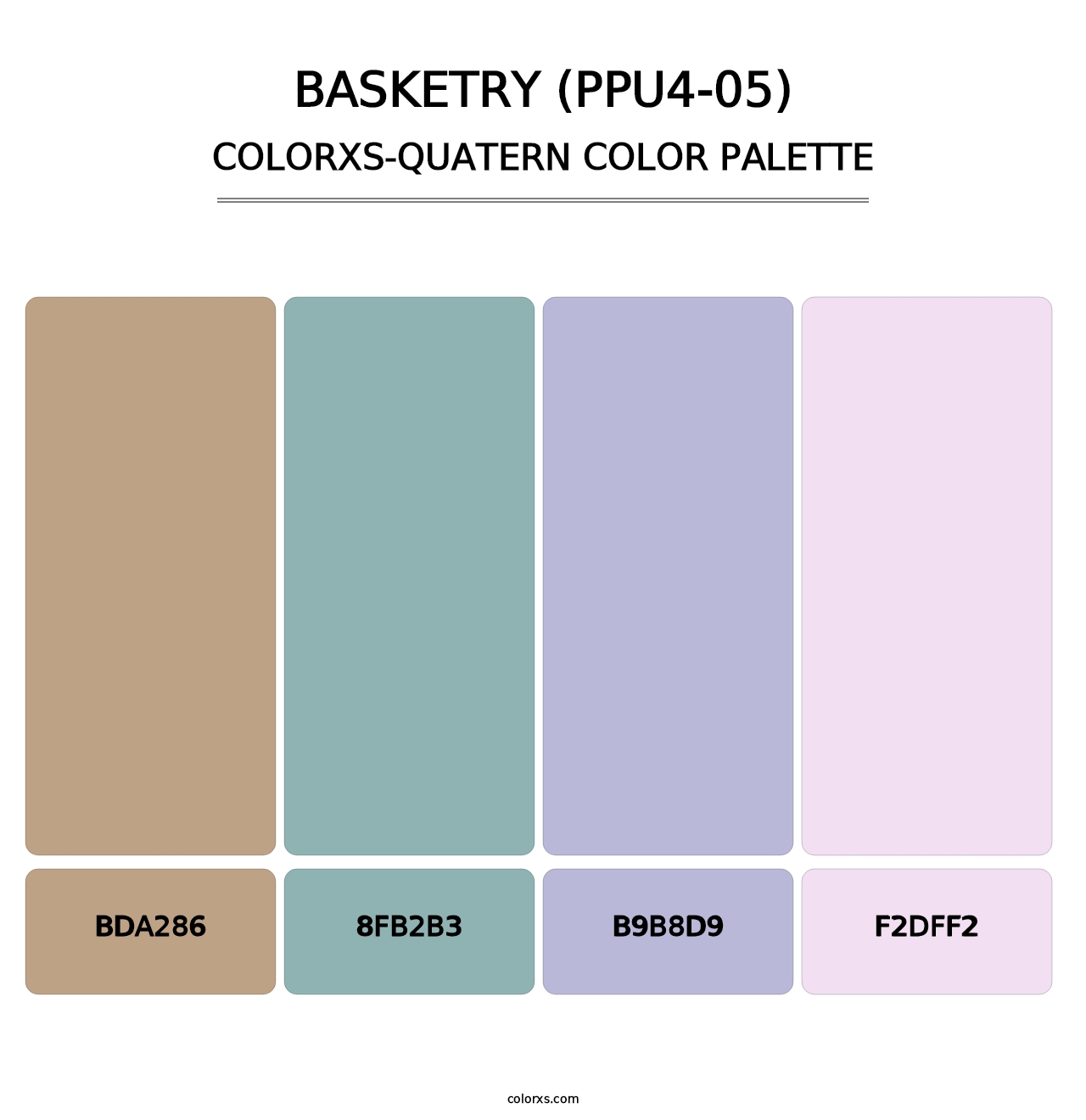 Basketry (PPU4-05) - Colorxs Quatern Palette
